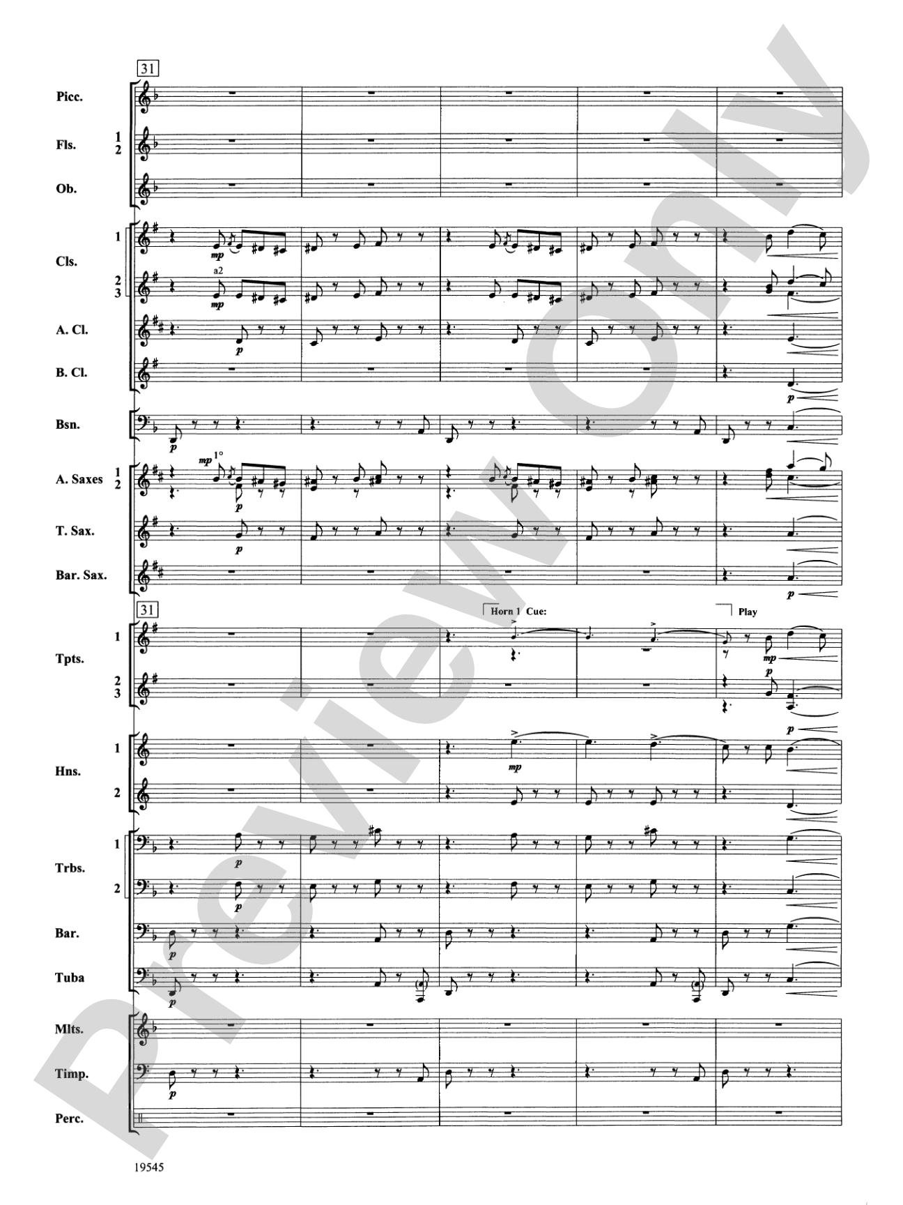Funeral March of a Marionette: Concert Band Conductor Score & Parts