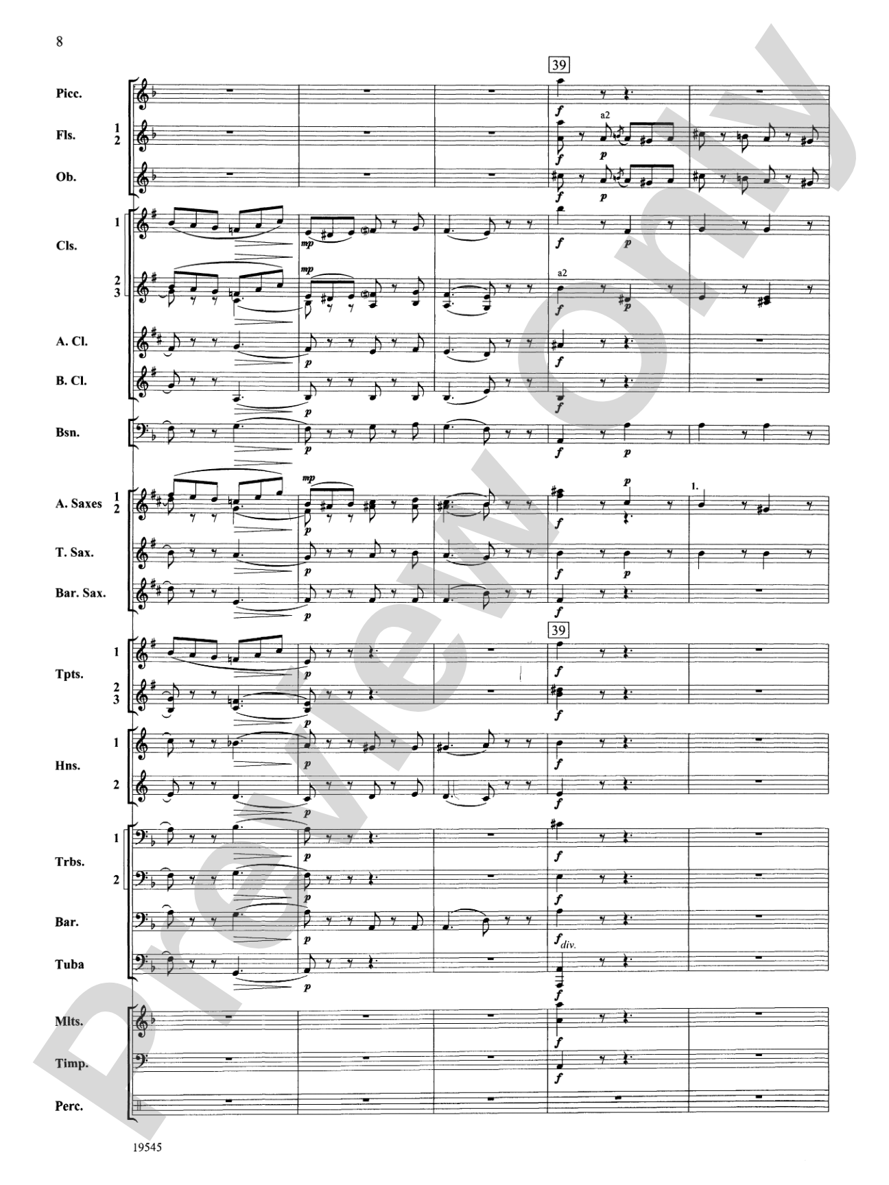 Funeral March of a Marionette: Concert Band Conductor Score & Parts