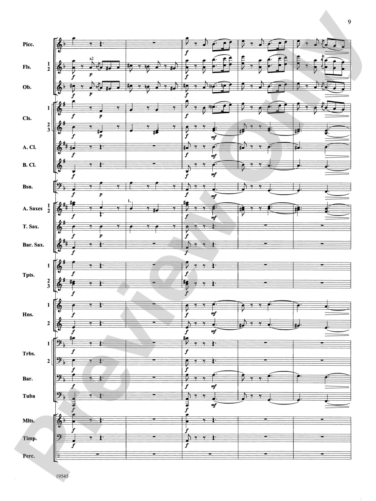 Funeral March of a Marionette: Concert Band Conductor Score & Parts