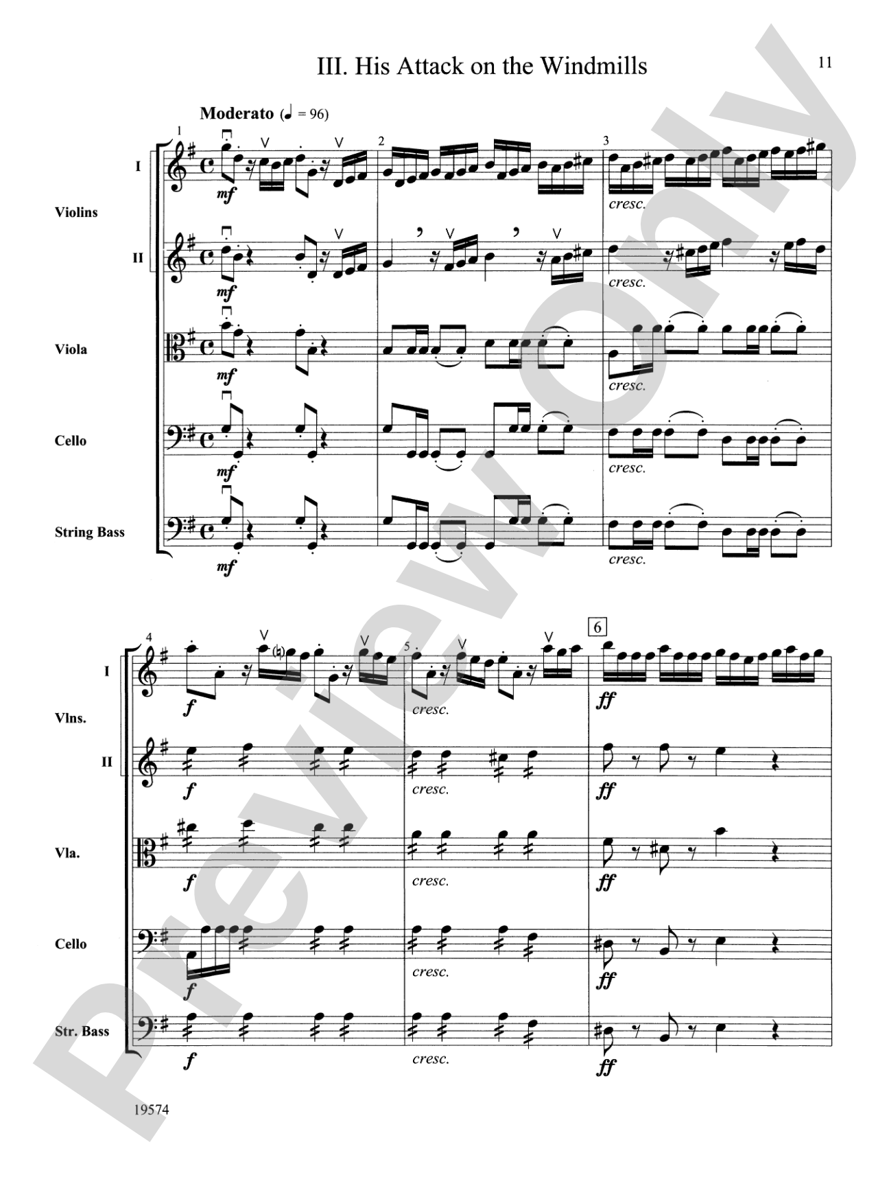 Selections from Don Quixote Suite: String Orchestra Conductor Score & Parts