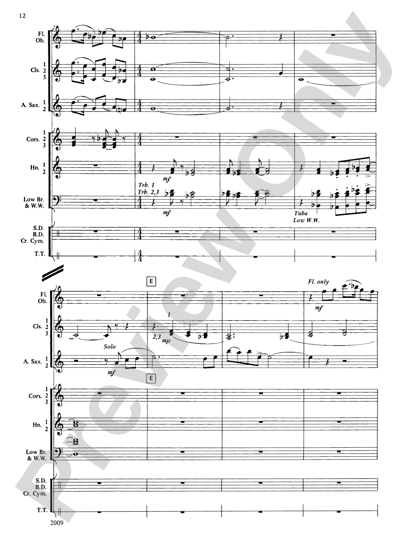 Cobb County Festival: Concert Band Conductor Score & Parts