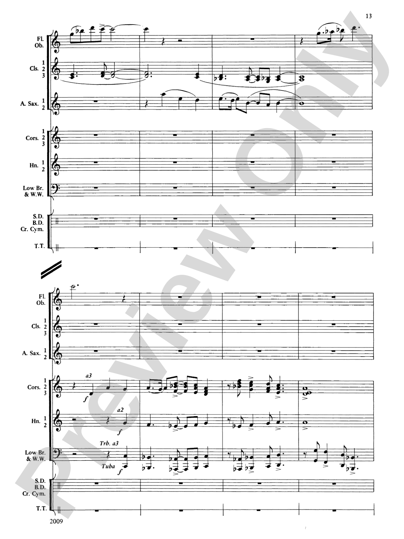 Cobb County Festival: Concert Band Conductor Score & Parts