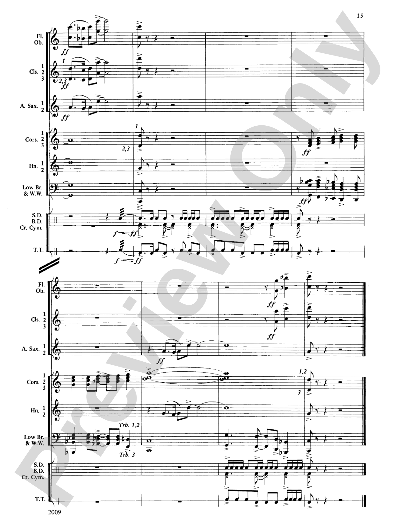 Cobb County Festival: Concert Band Conductor Score & Parts