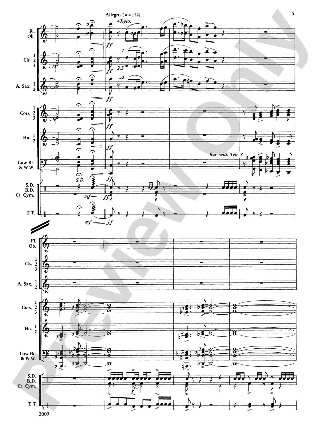 Cobb County Festival: Concert Band Conductor Score & Parts