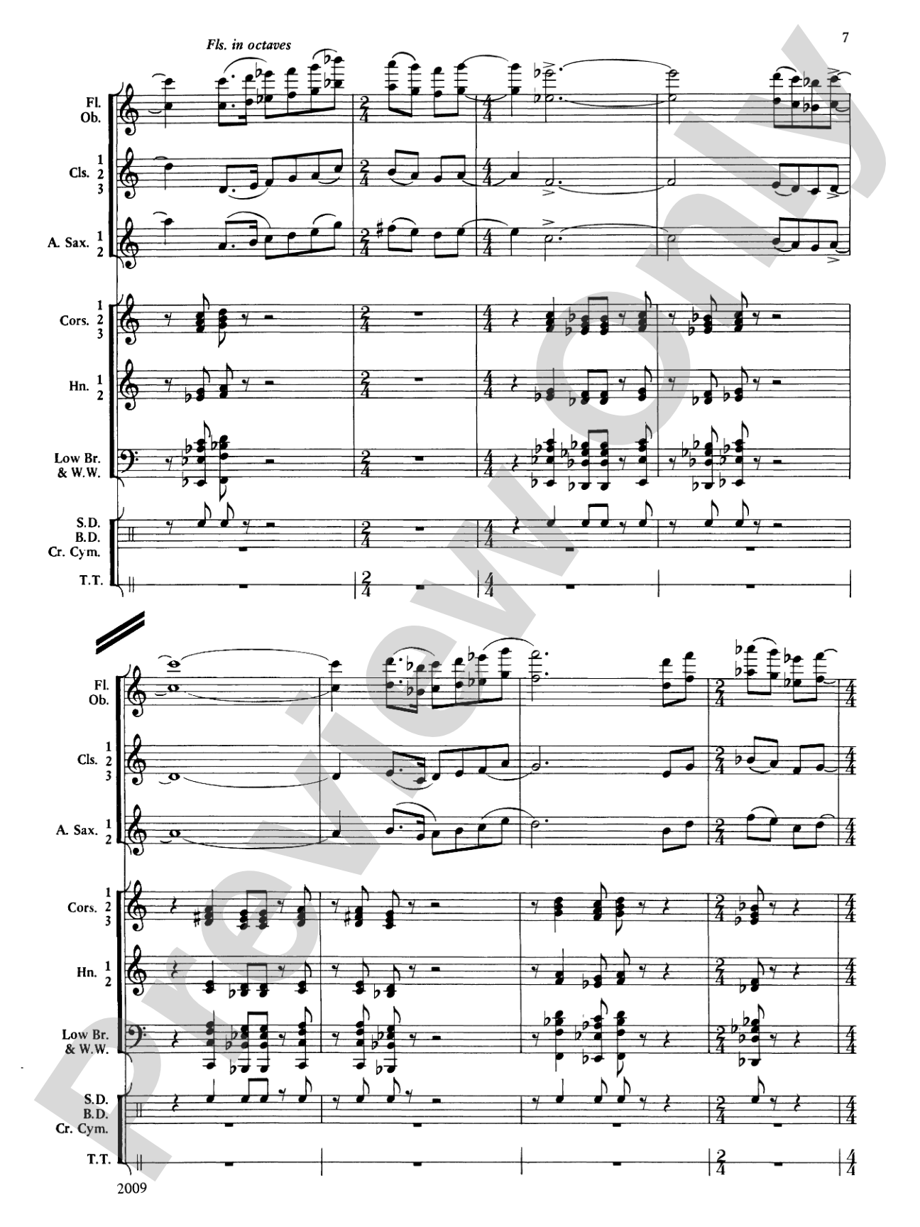 Cobb County Festival: Concert Band Conductor Score & Parts