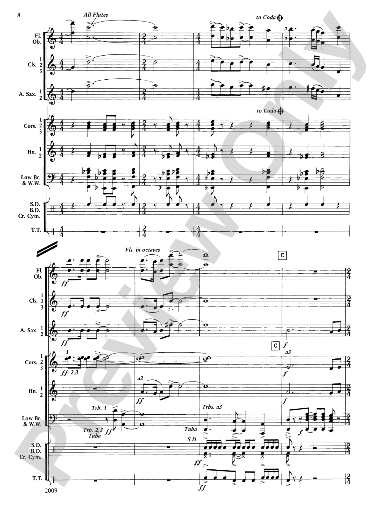 Cobb County Festival: Concert Band Conductor Score & Parts