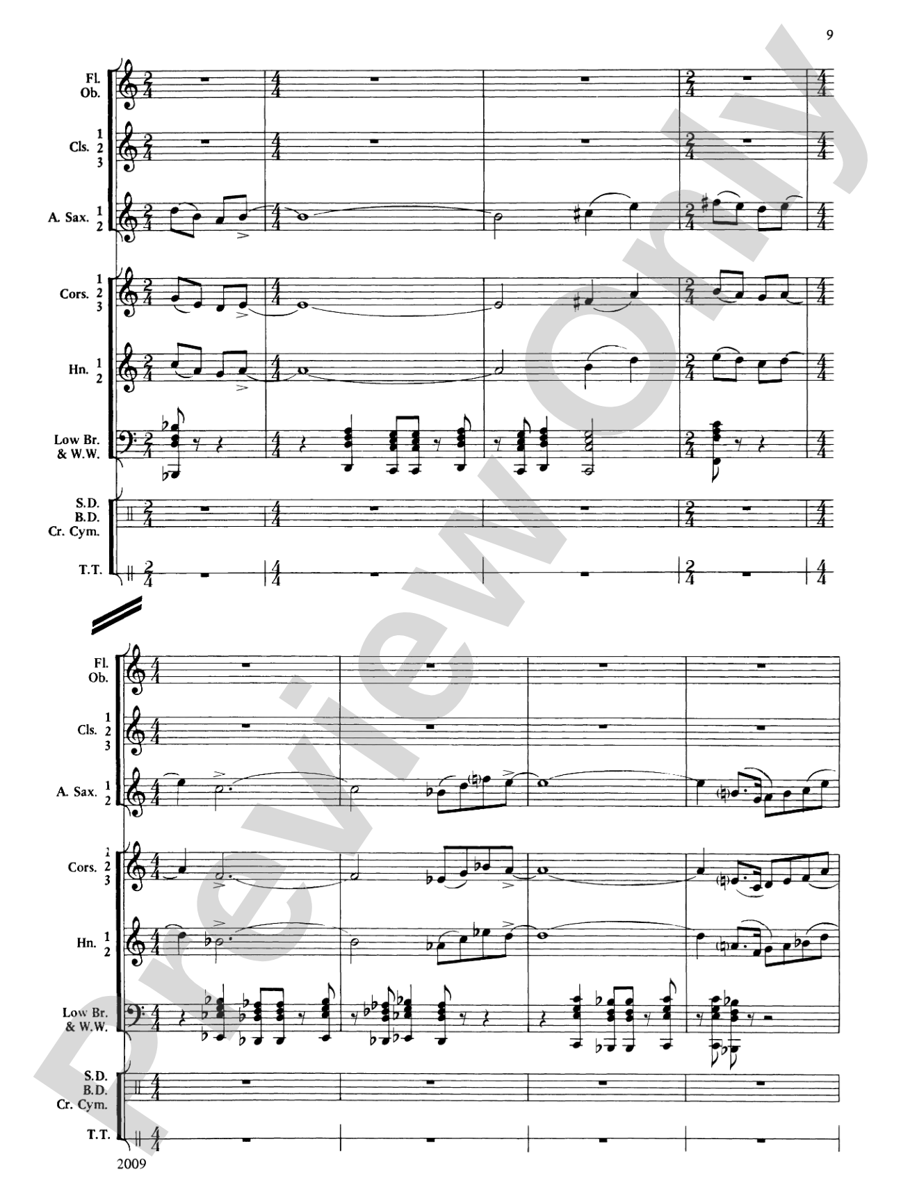Cobb County Festival: Concert Band Conductor Score & Parts