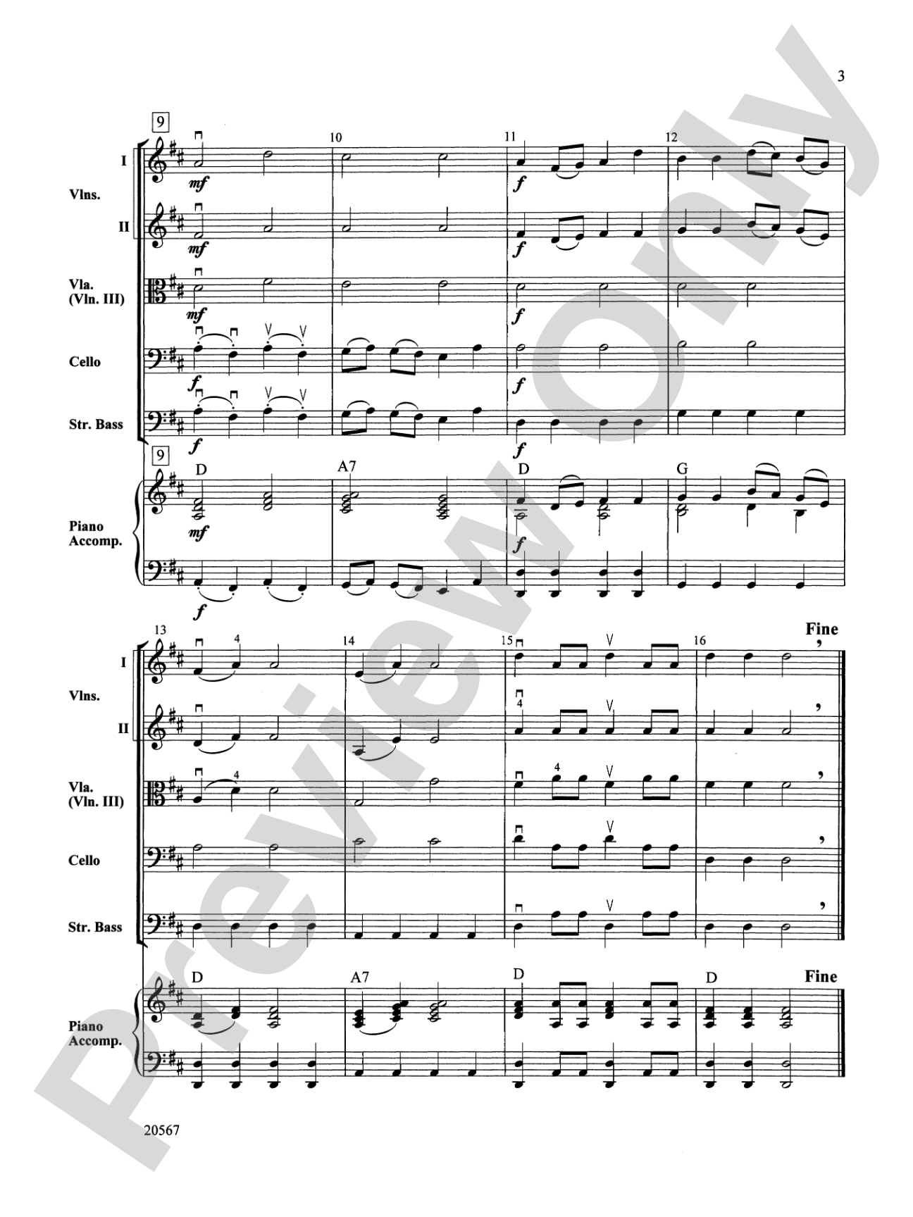 An Evening in Salzburg: String Orchestra Conductor Score & Parts