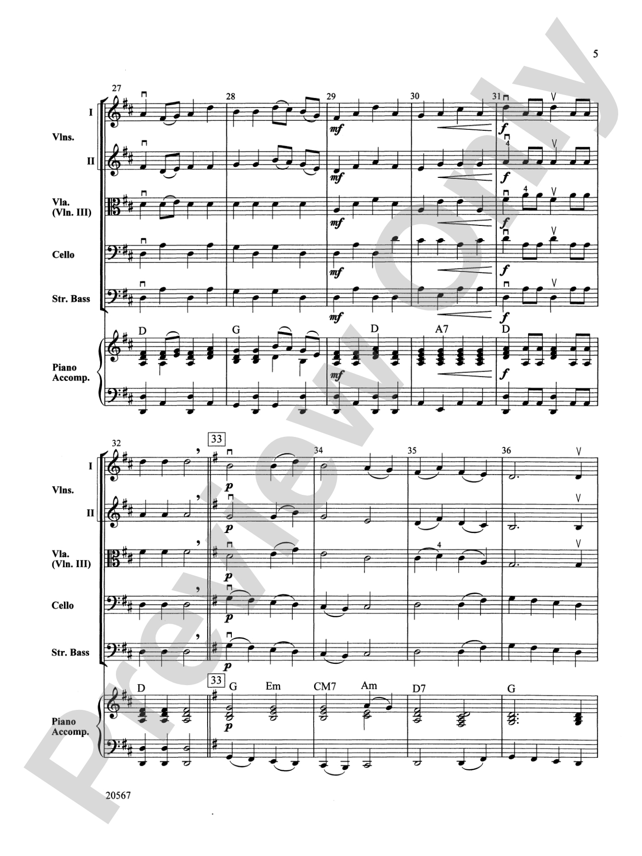 An Evening in Salzburg: String Orchestra Conductor Score & Parts