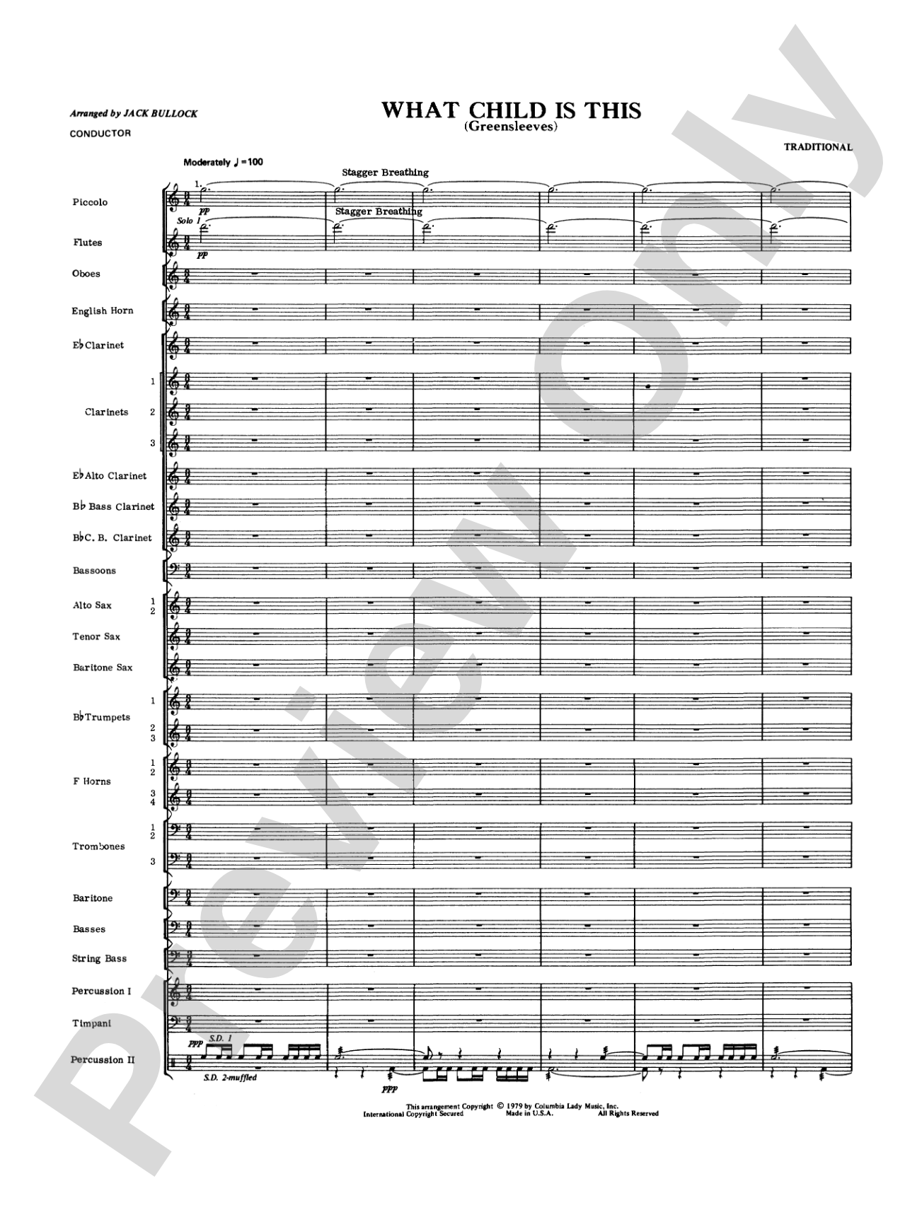 What Child Is This?: Concert Band Conductor Score & Parts