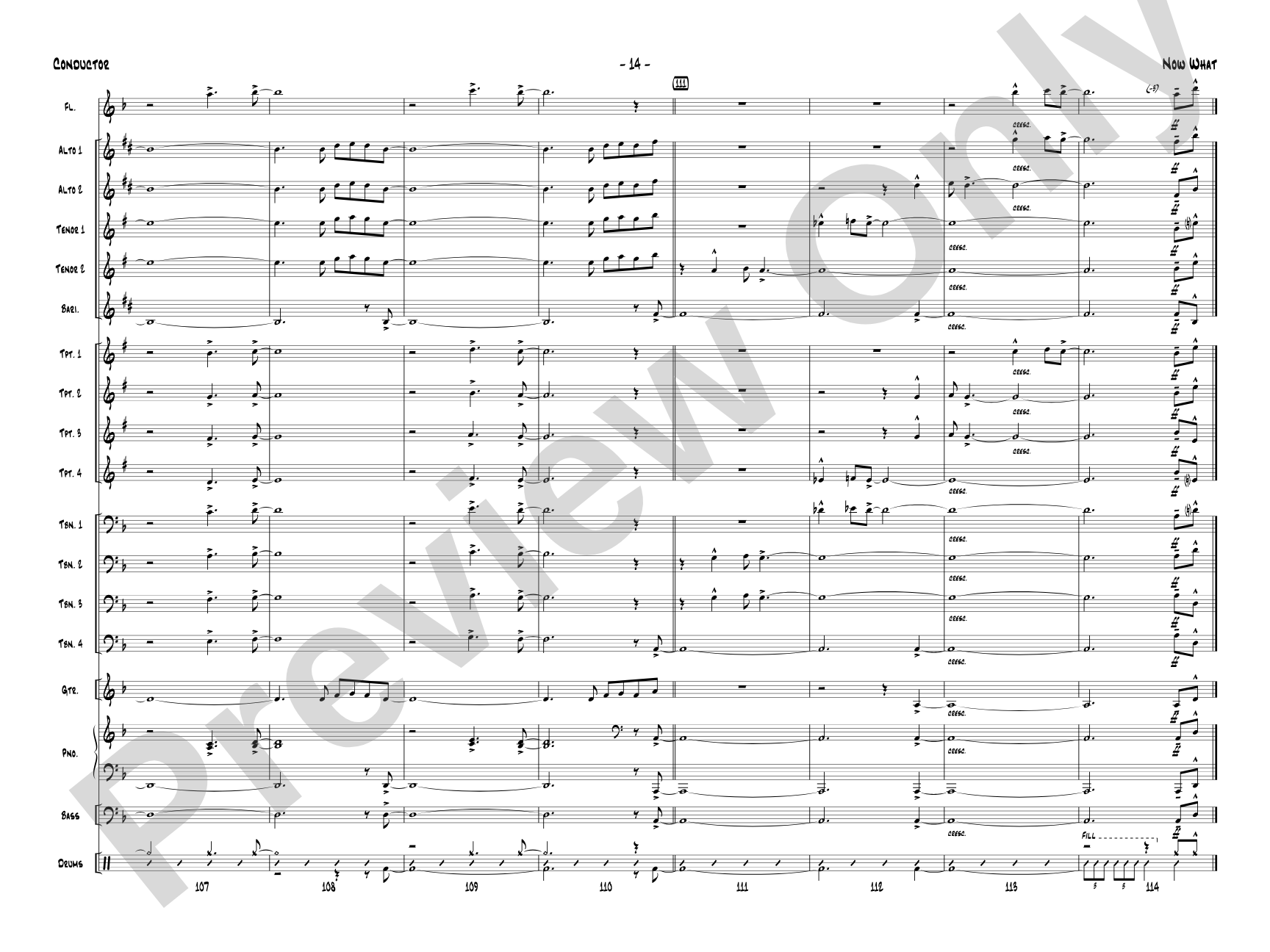 Now What: Jazz Ensemble Conductor Score & Parts
