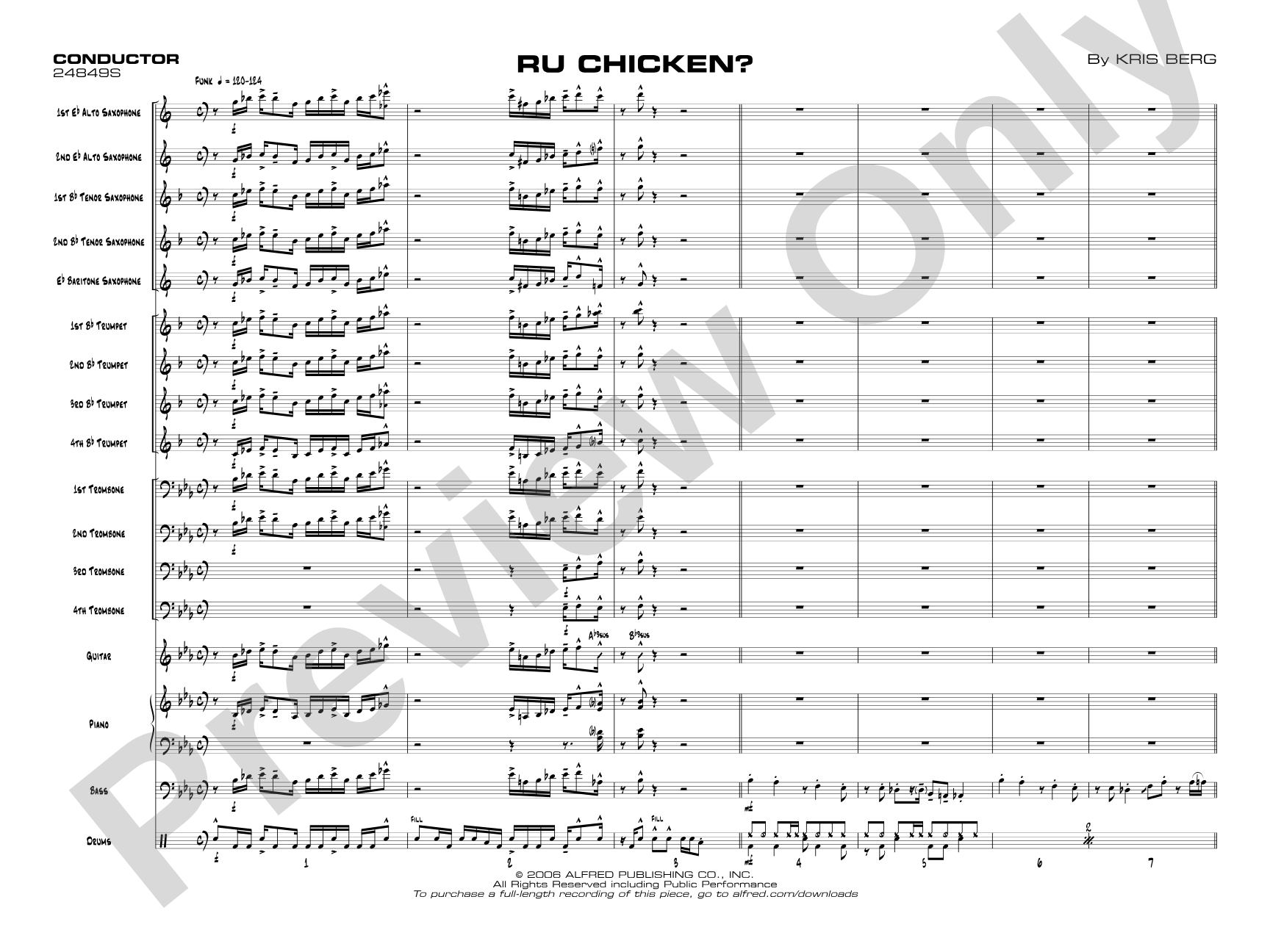 R U Chicken?: Jazz Ensemble Conductor Score & Parts