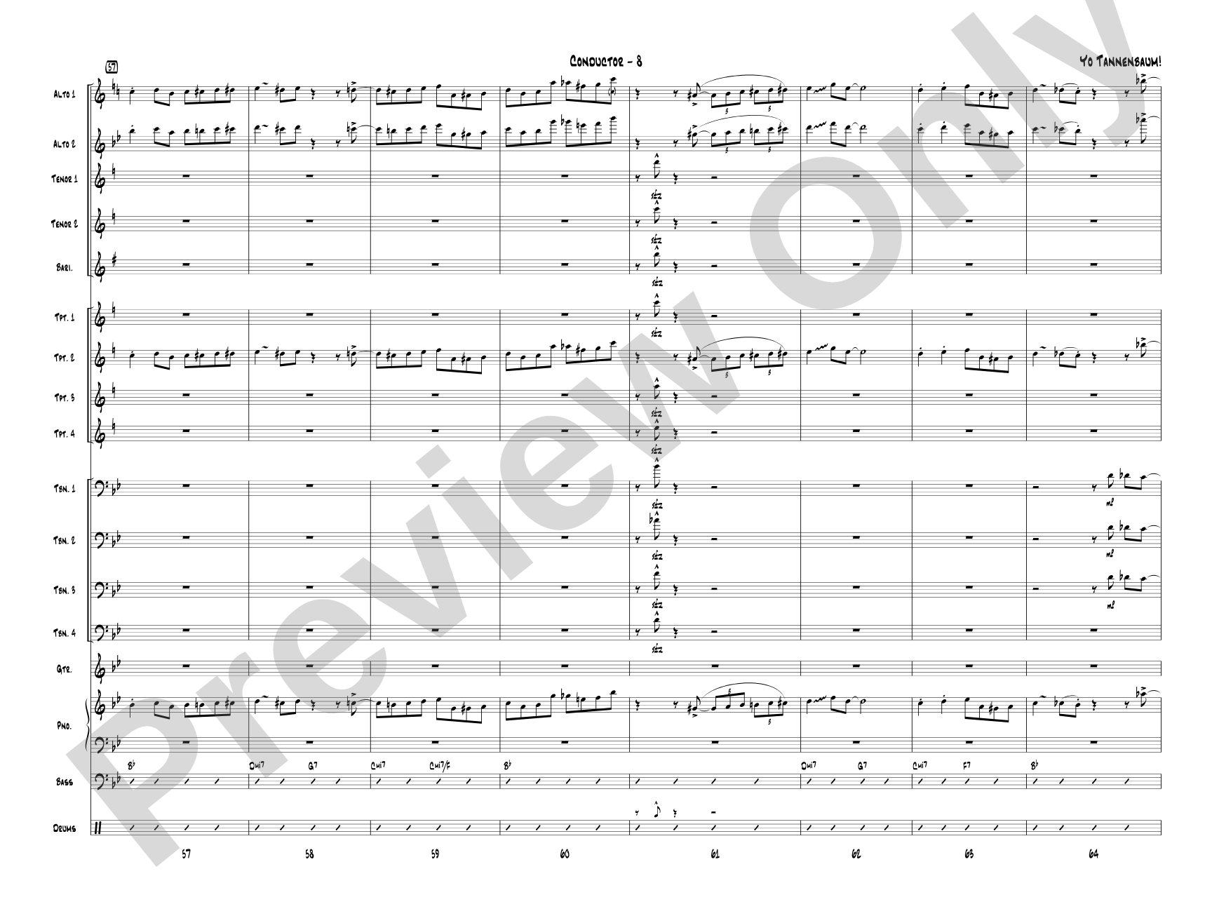 Yo Tannenbaum!: Jazz Ensemble Conductor Score & Parts