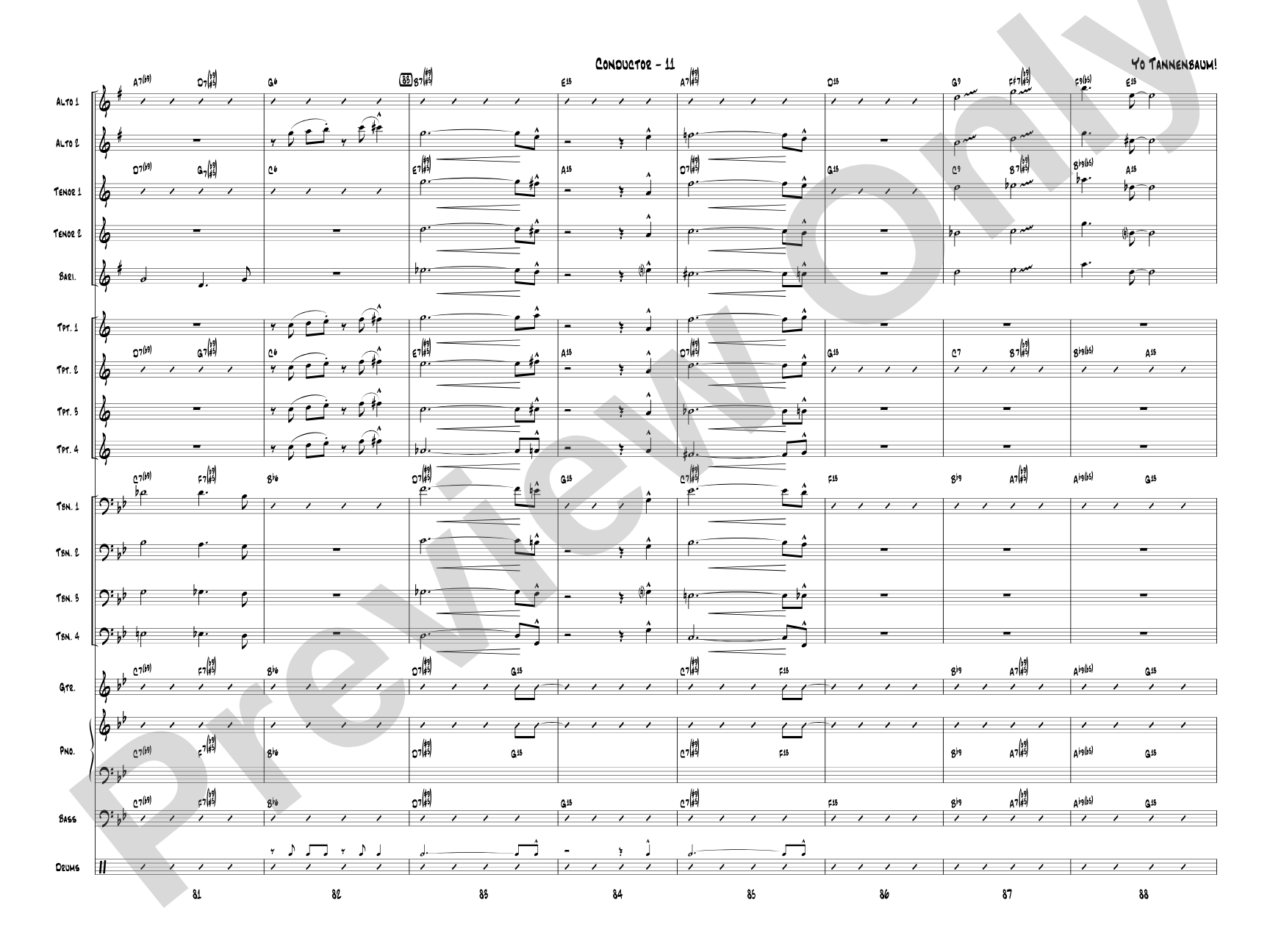 Yo Tannenbaum!: Jazz Ensemble Conductor Score & Parts