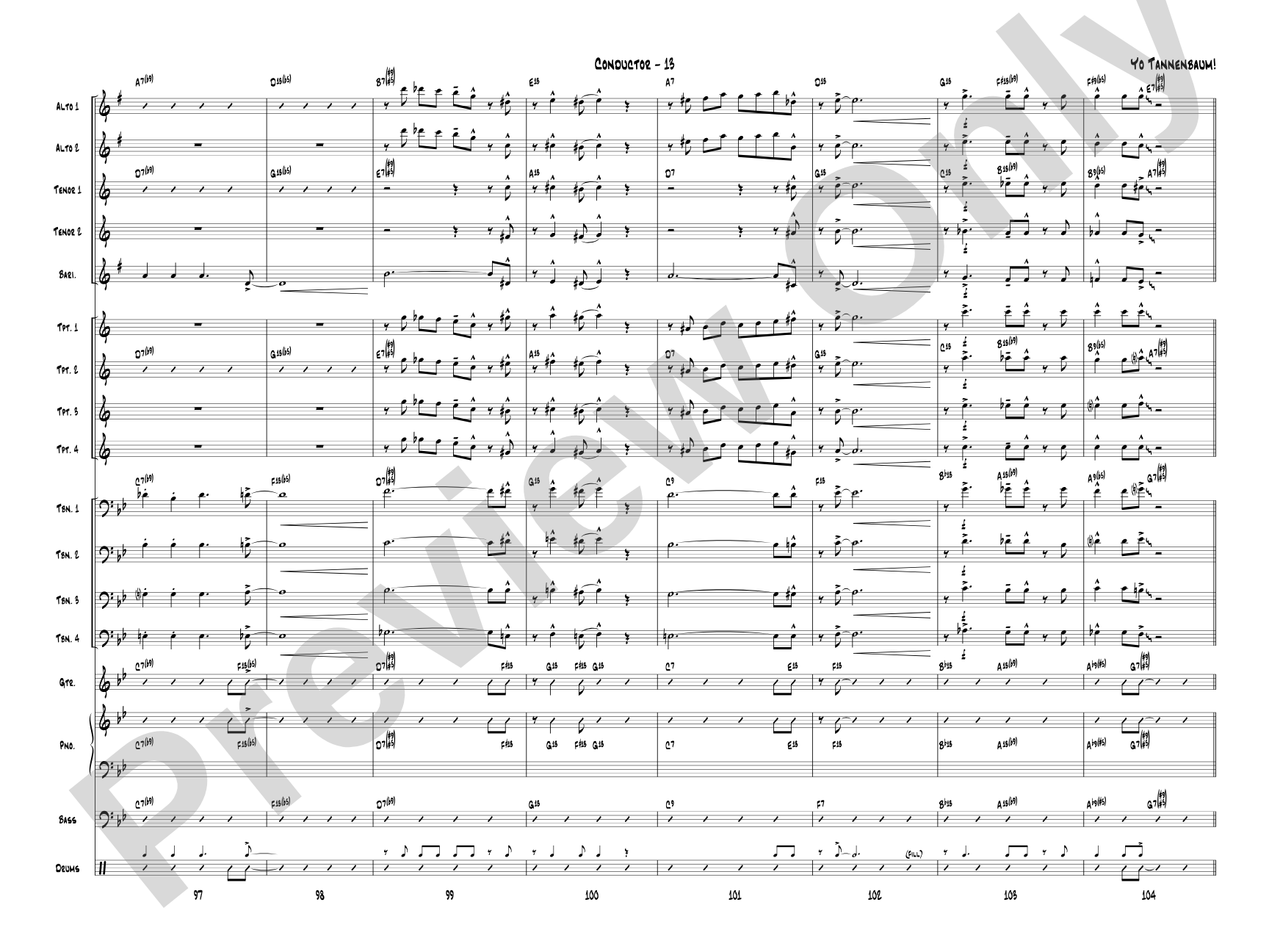 Yo Tannenbaum!: Jazz Ensemble Conductor Score & Parts