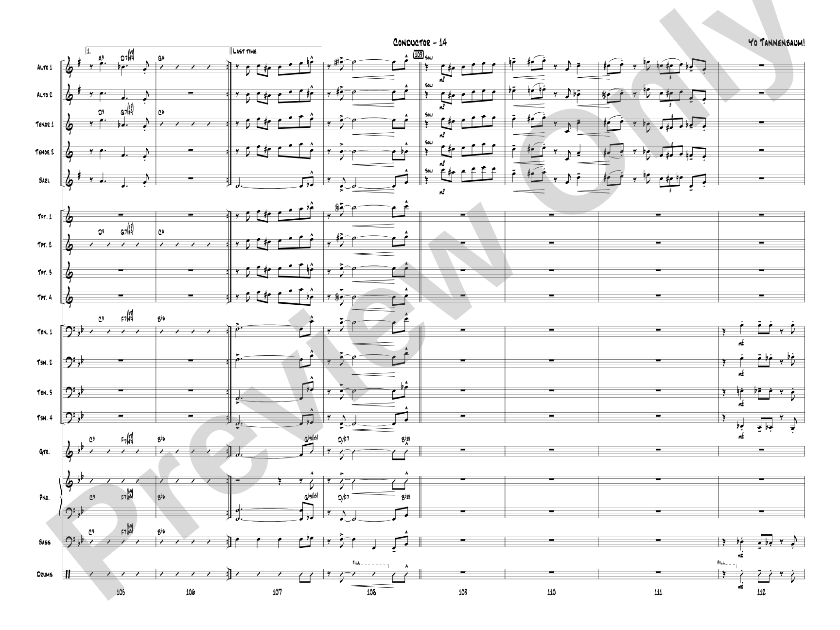 Yo Tannenbaum!: Jazz Ensemble Conductor Score & Parts