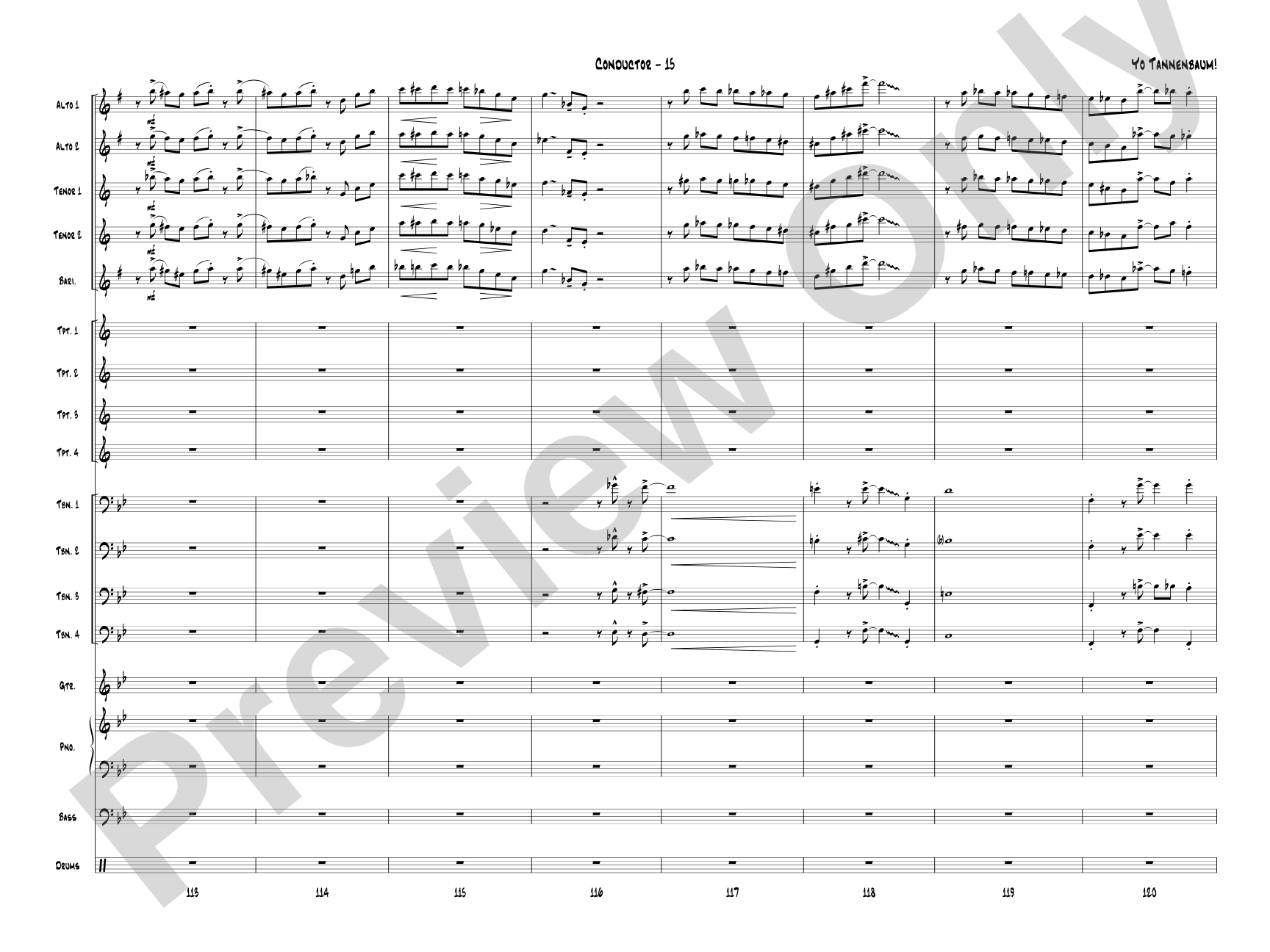 Yo Tannenbaum!: Jazz Ensemble Conductor Score & Parts