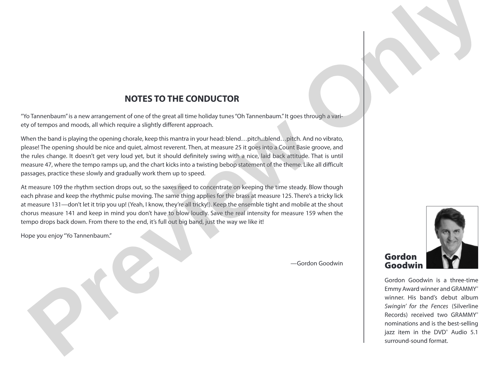 Yo Tannenbaum!: Jazz Ensemble Conductor Score & Parts