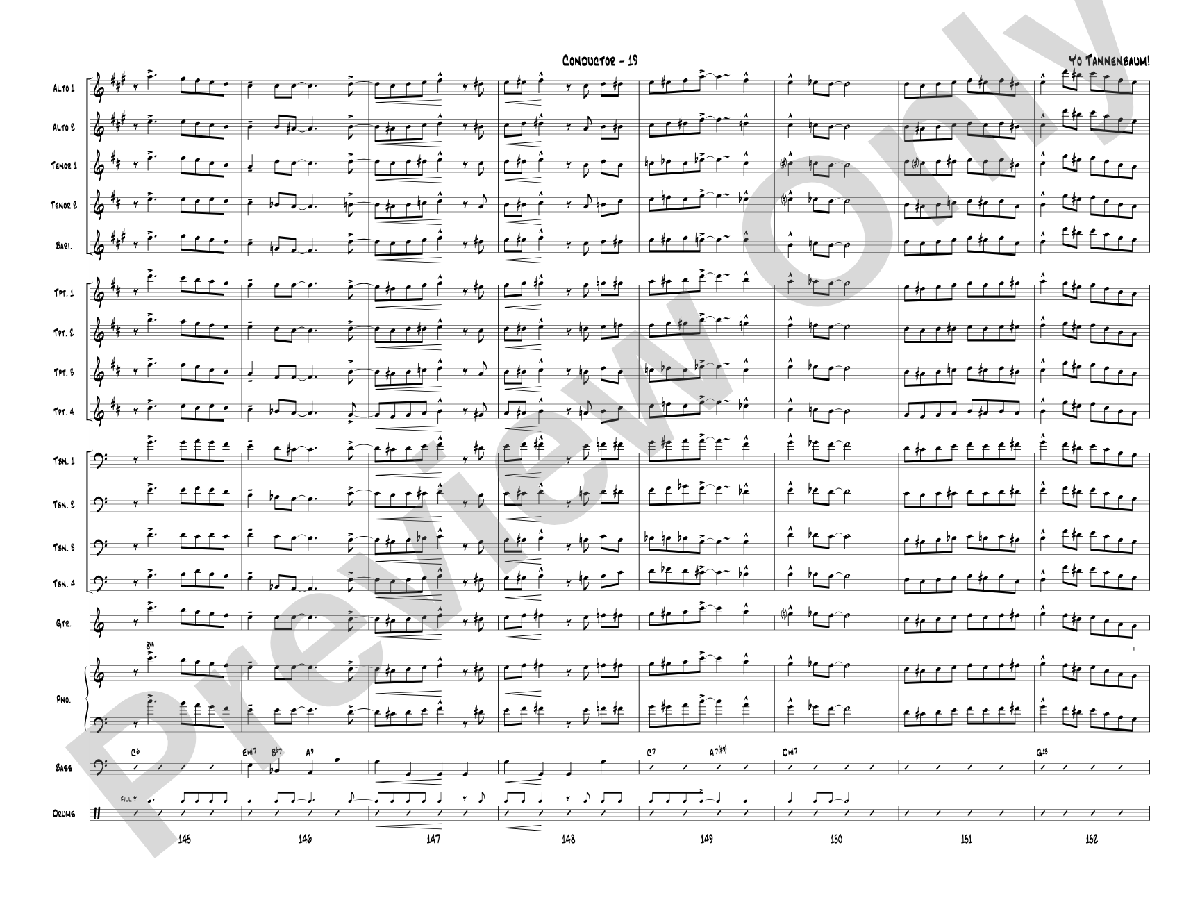 Yo Tannenbaum!: Jazz Ensemble Conductor Score & Parts