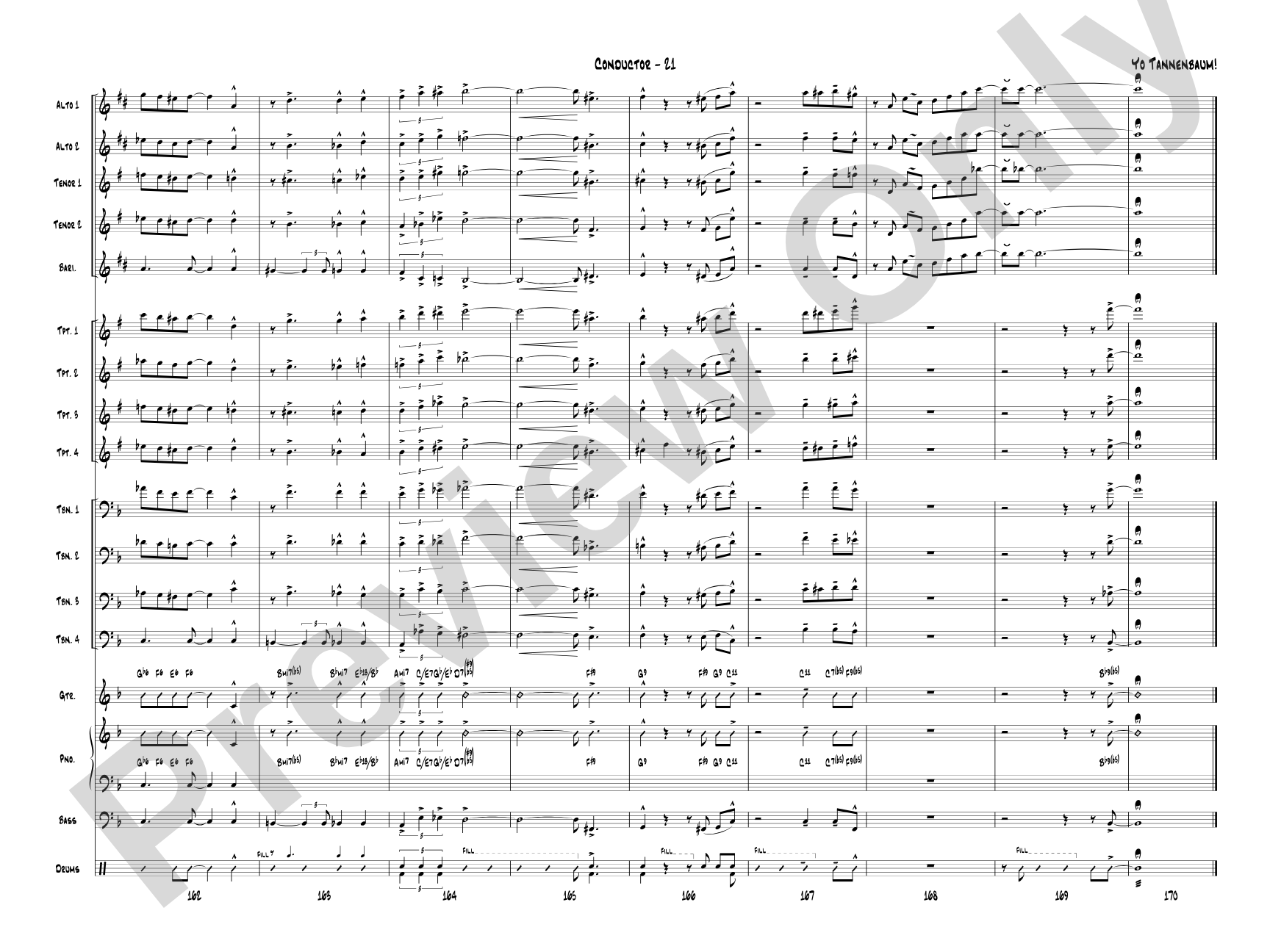 Yo Tannenbaum!: Jazz Ensemble Conductor Score & Parts