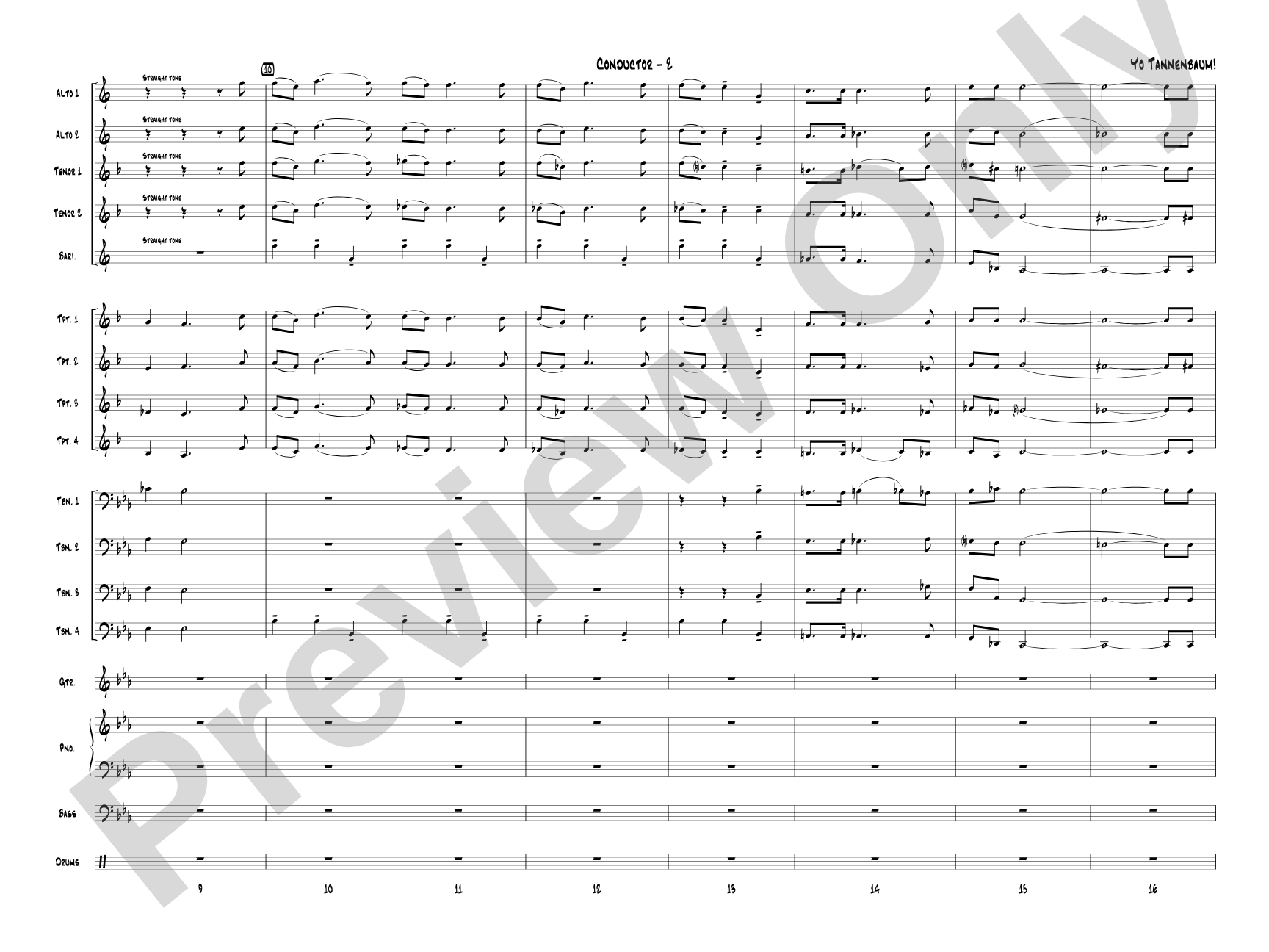 Yo Tannenbaum!: Jazz Ensemble Conductor Score & Parts