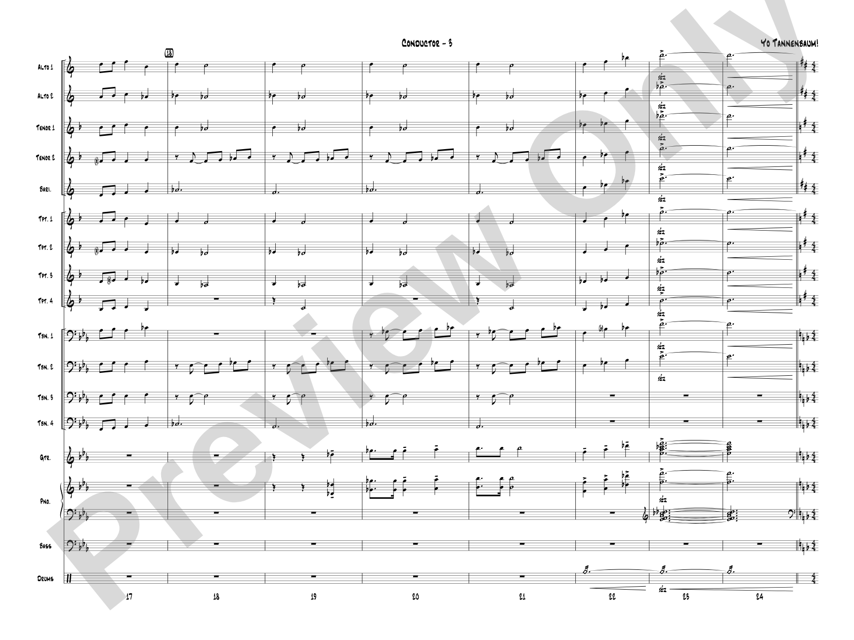Yo Tannenbaum!: Jazz Ensemble Conductor Score & Parts