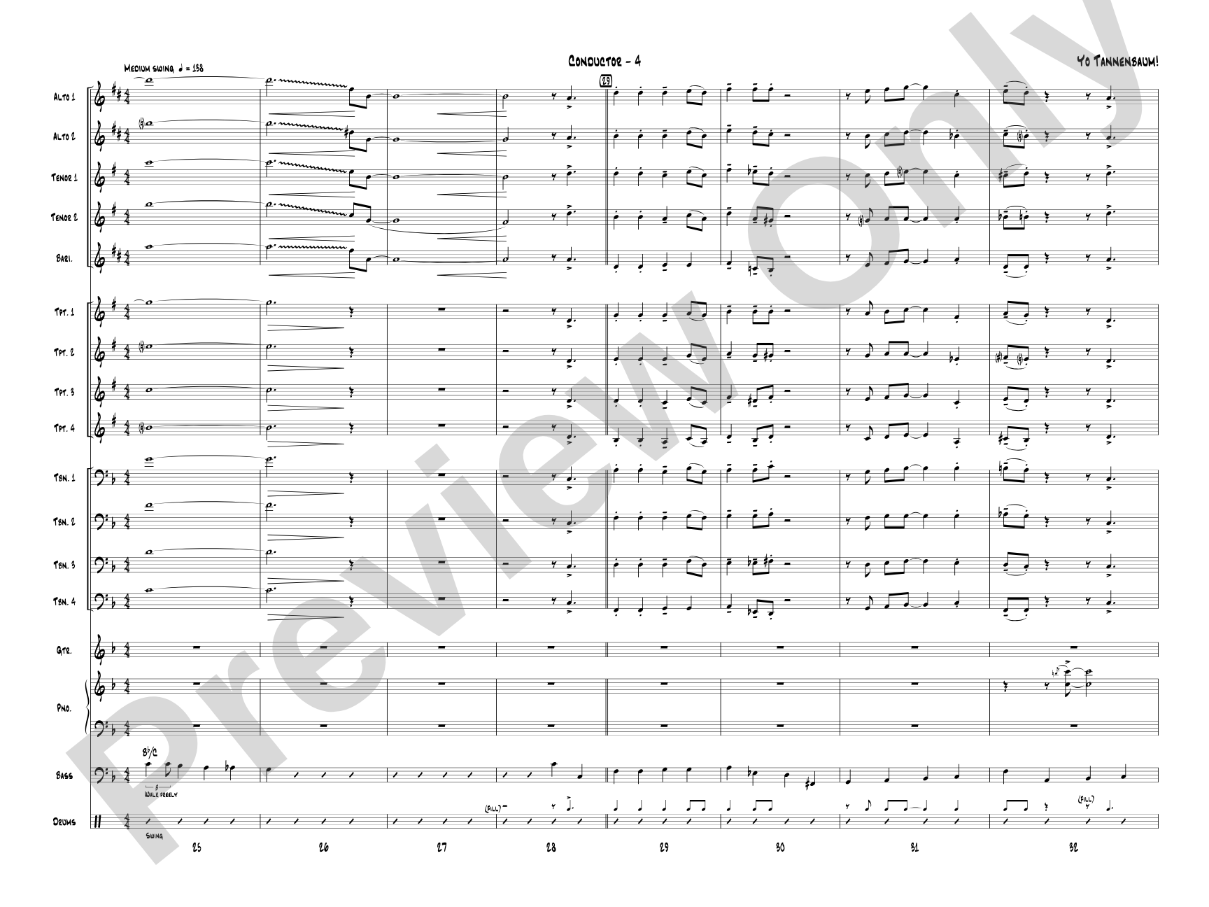 Yo Tannenbaum!: Jazz Ensemble Conductor Score & Parts