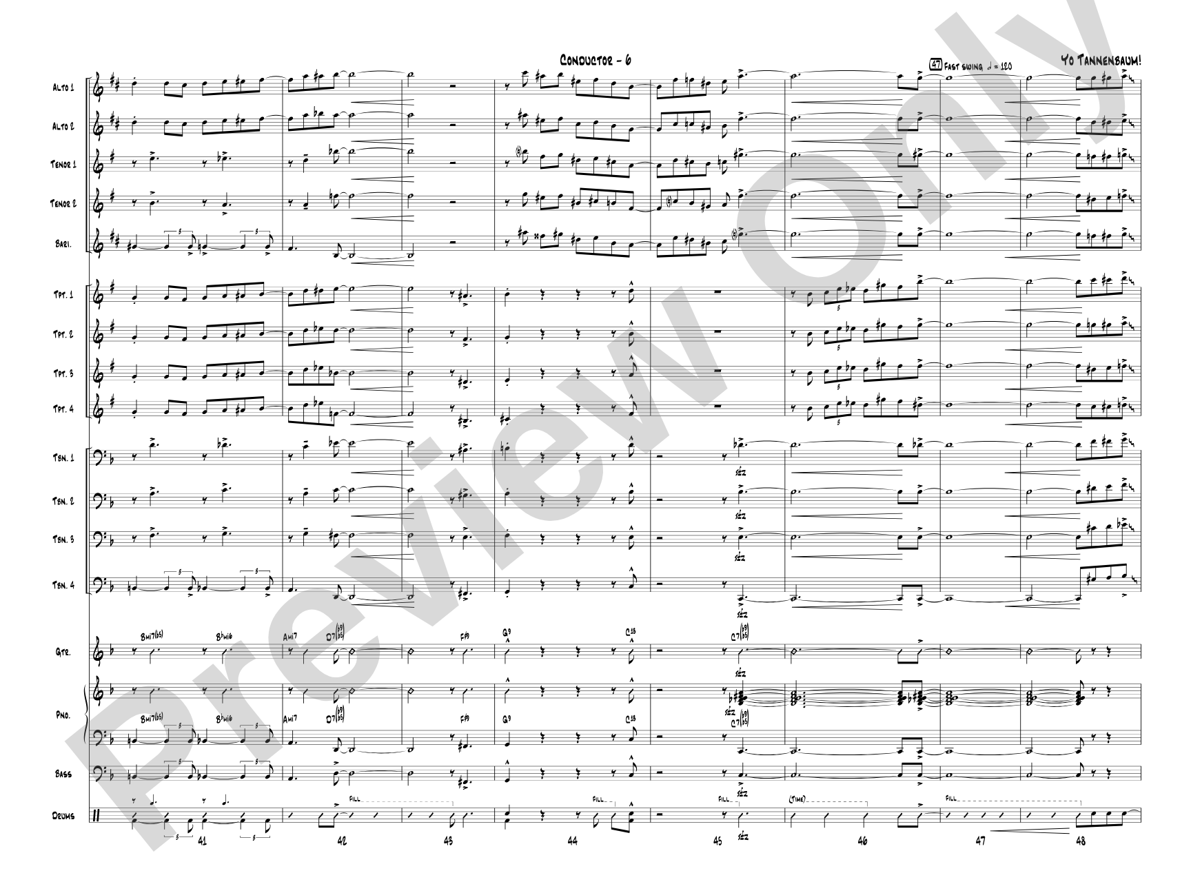 Yo Tannenbaum!: Jazz Ensemble Conductor Score & Parts