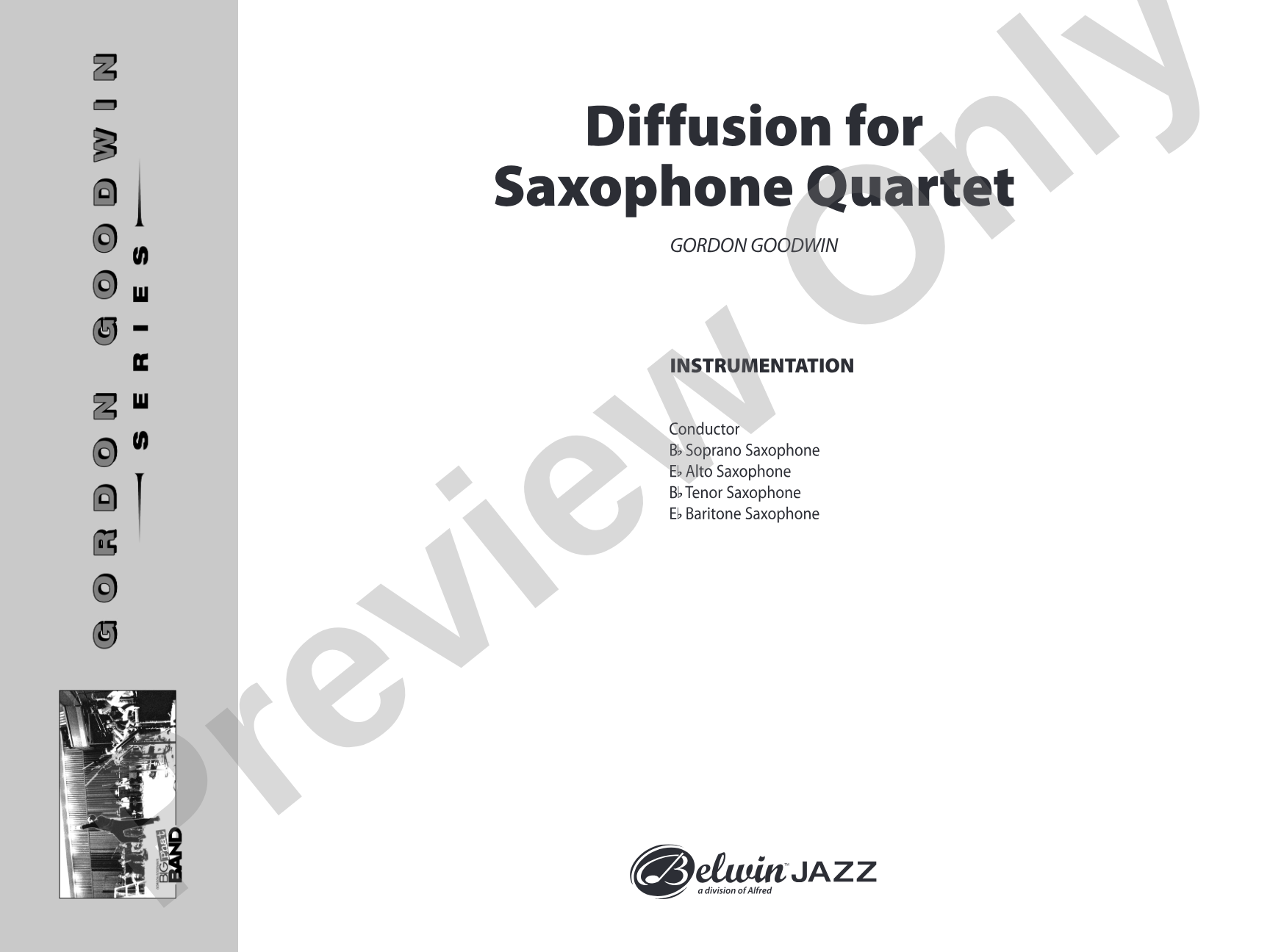 Diffusion for Sax Quartet: Saxophone Conductor Score & Parts