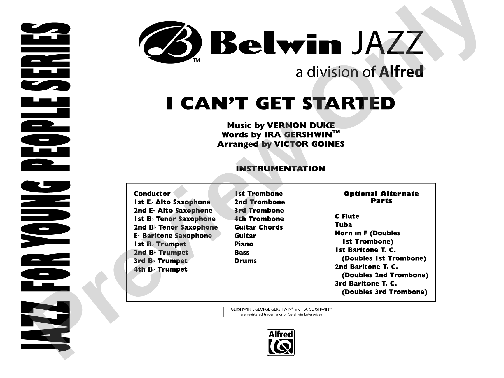 I Can't Get Started: Jazz Ensemble Conductor Score & Parts