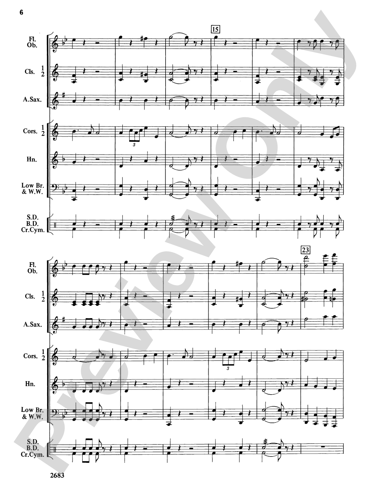 Largo and Finale from the New World Symphony: Concert Band Conductor Score & Parts