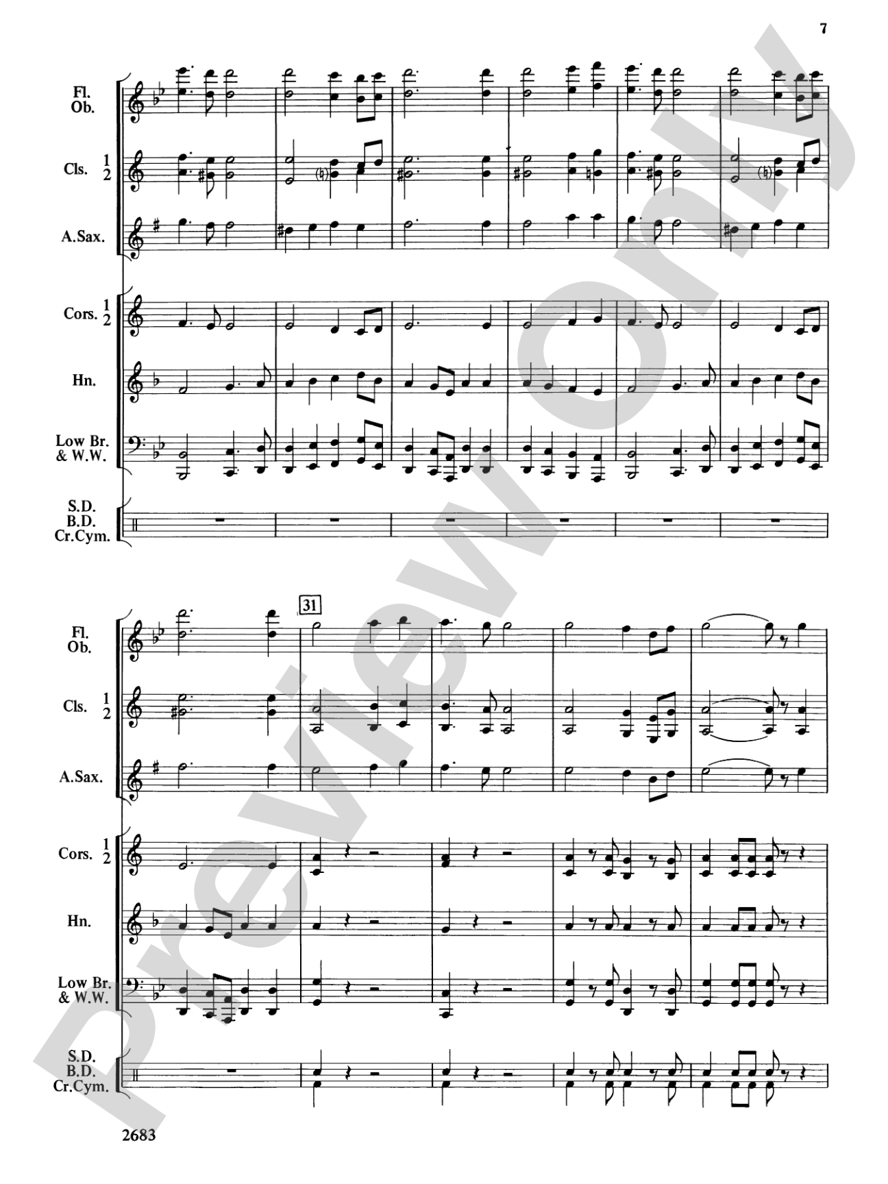 Largo and Finale from the New World Symphony: Concert Band Conductor Score & Parts