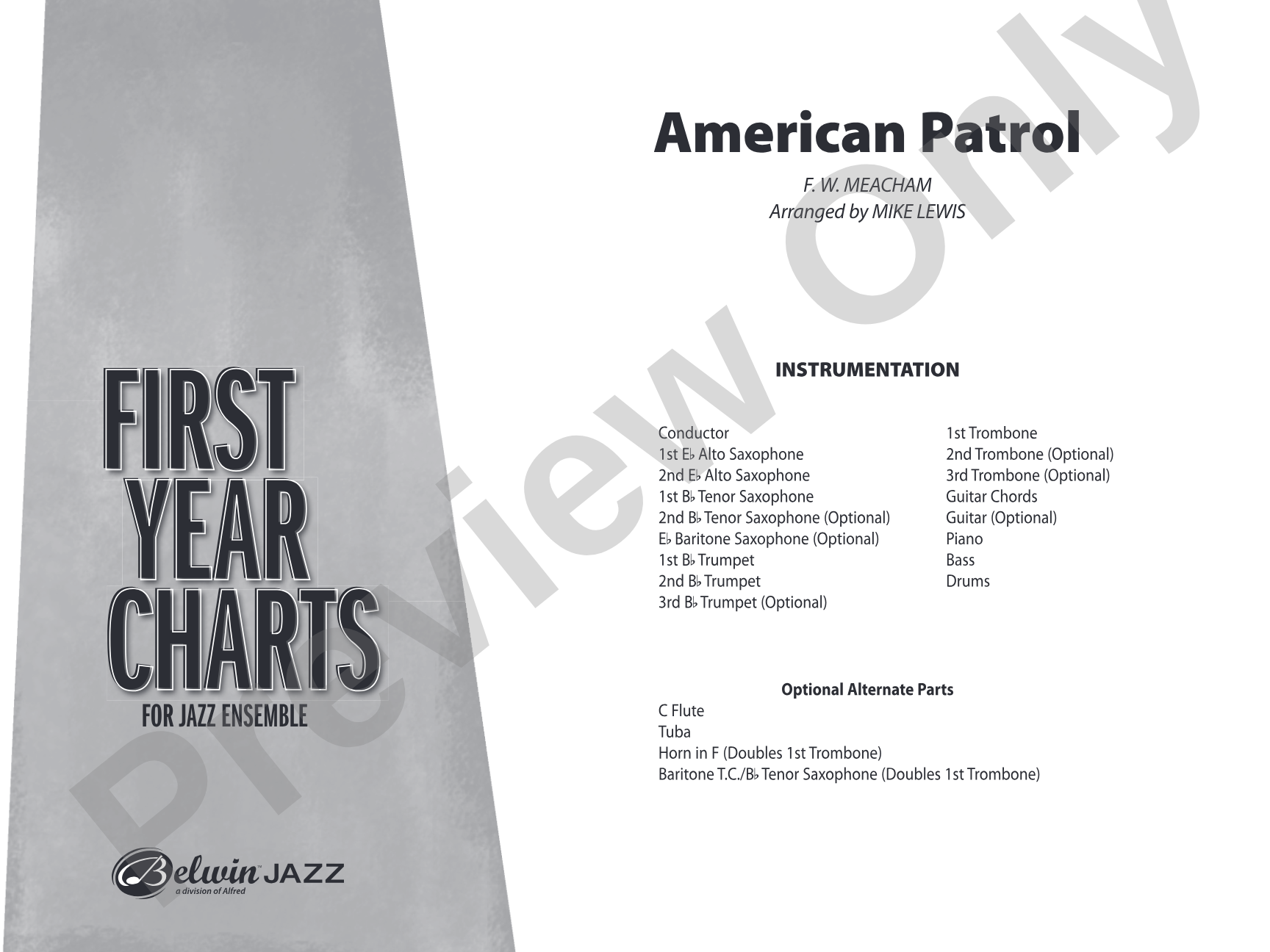 American Patrol: Jazz Ensemble Conductor Score & Parts