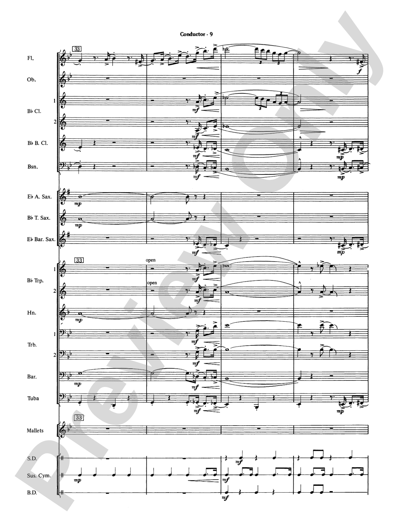 The Pink Panther: Concert Band Conductor Score & Parts