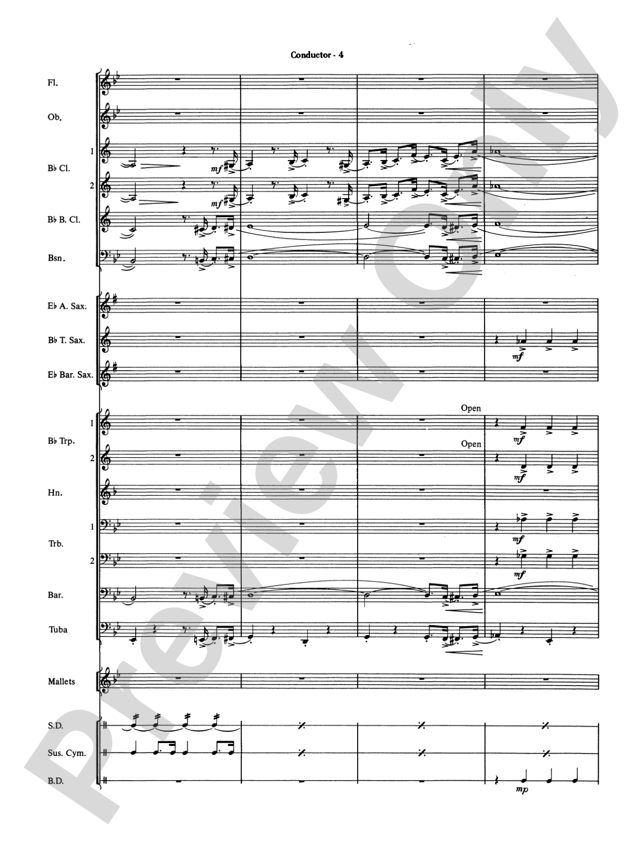 The Pink Panther: Concert Band Conductor Score & Parts
