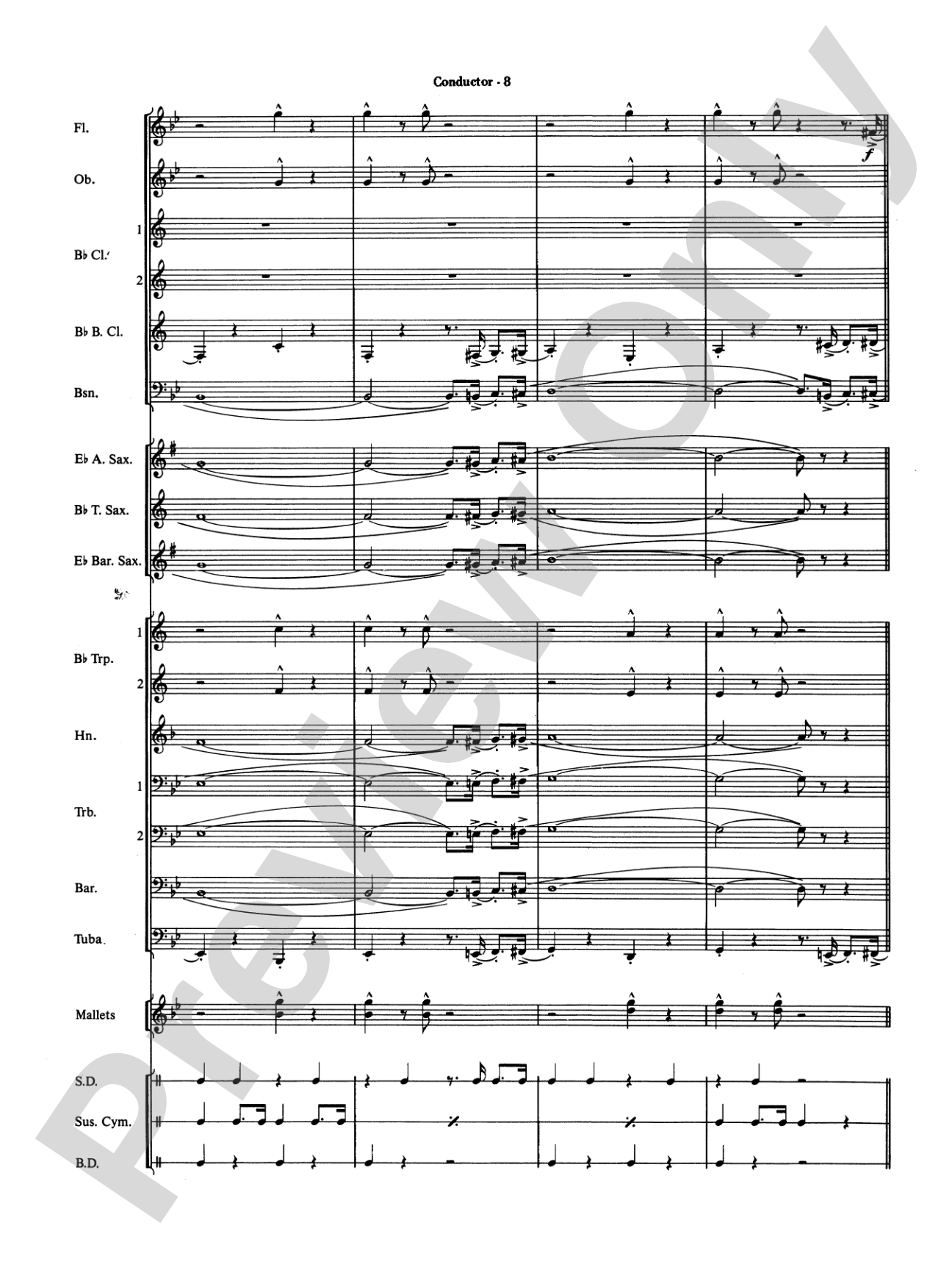 The Pink Panther: Concert Band Conductor Score & Parts