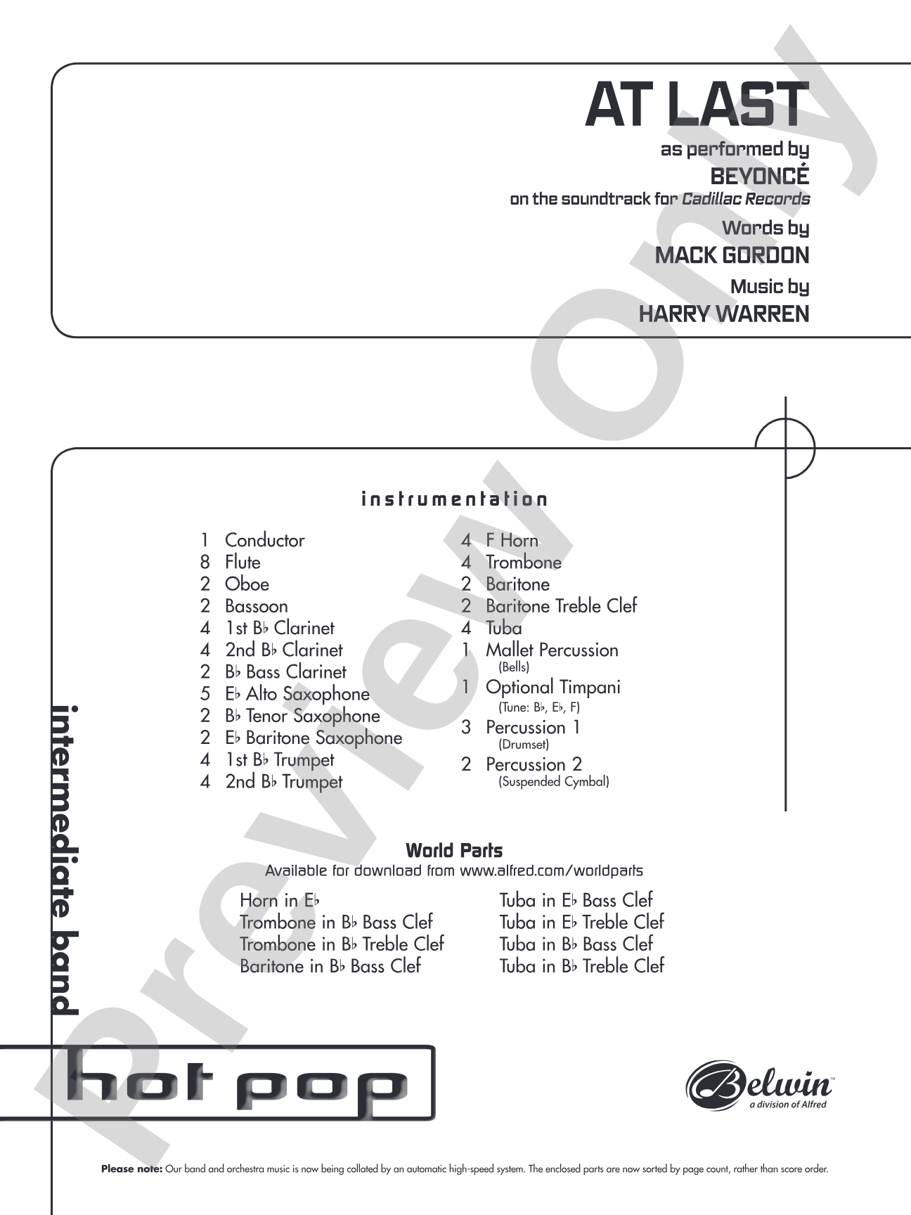 At Last: Concert Band Conductor Score & Parts