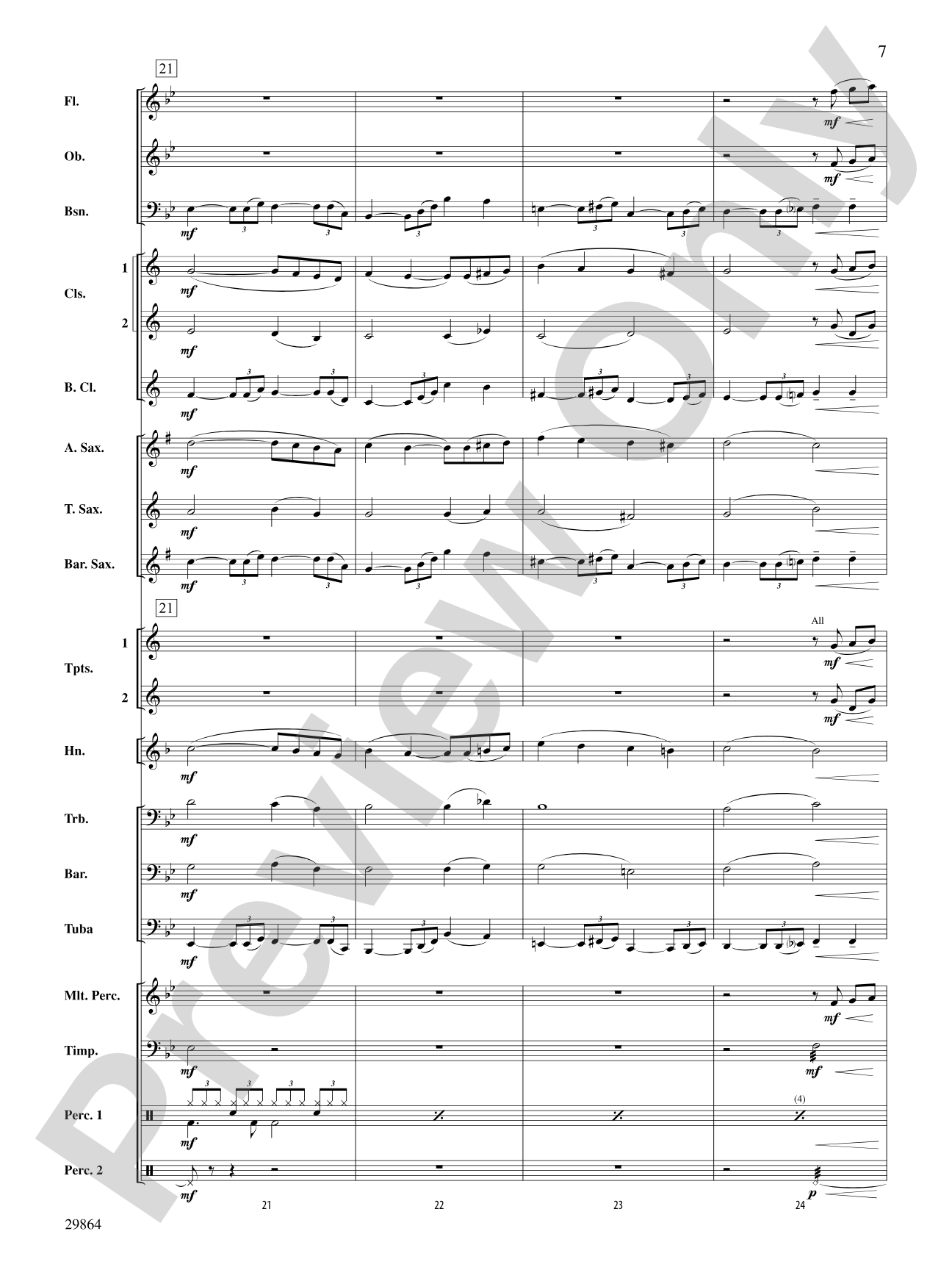 At Last: Concert Band Conductor Score & Parts