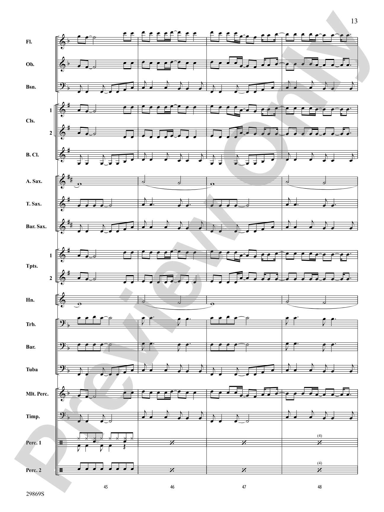 All Summer Long: Concert Band Conductor Score & Parts