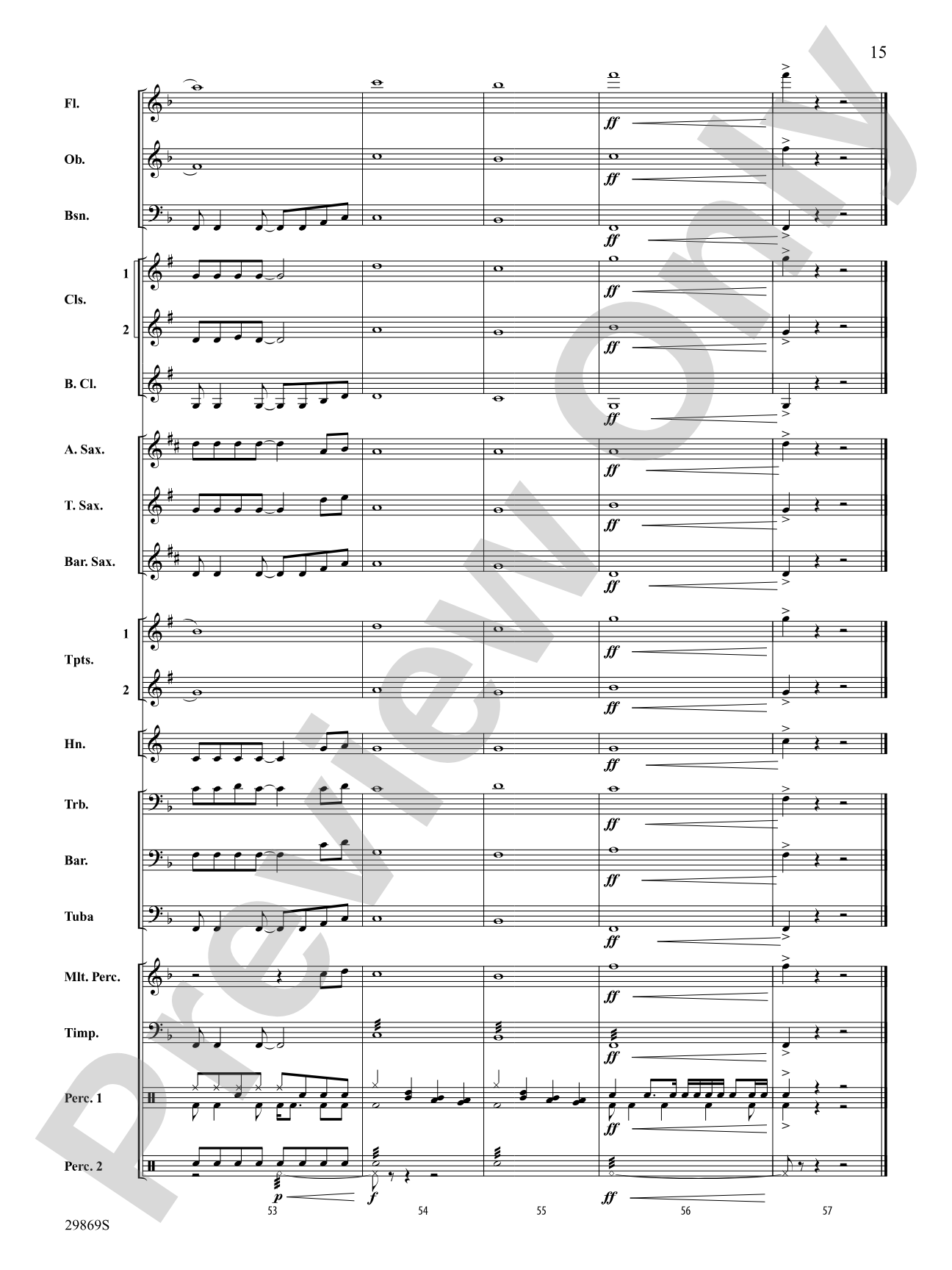 All Summer Long: Concert Band Conductor Score & Parts