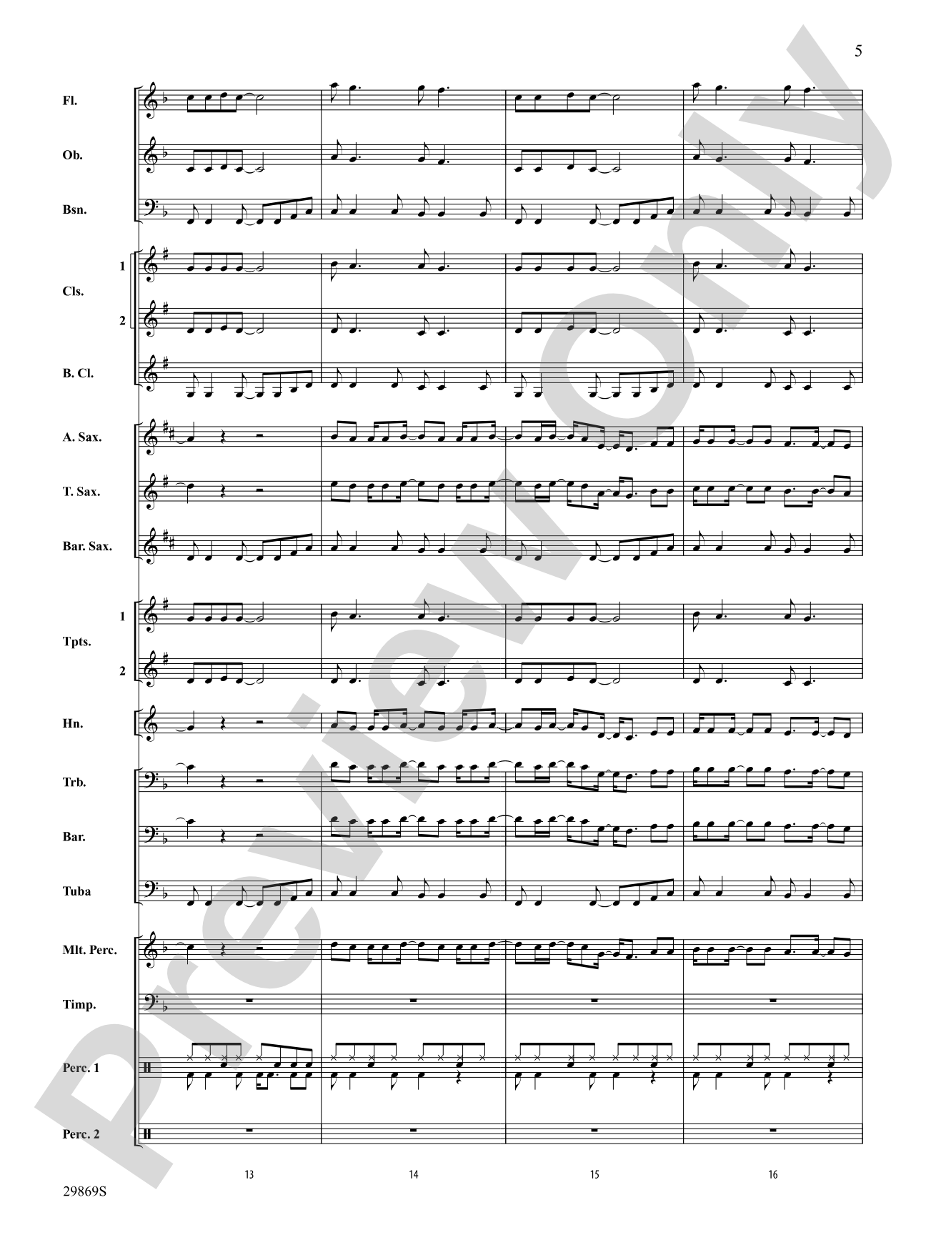 All Summer Long: Concert Band Conductor Score & Parts