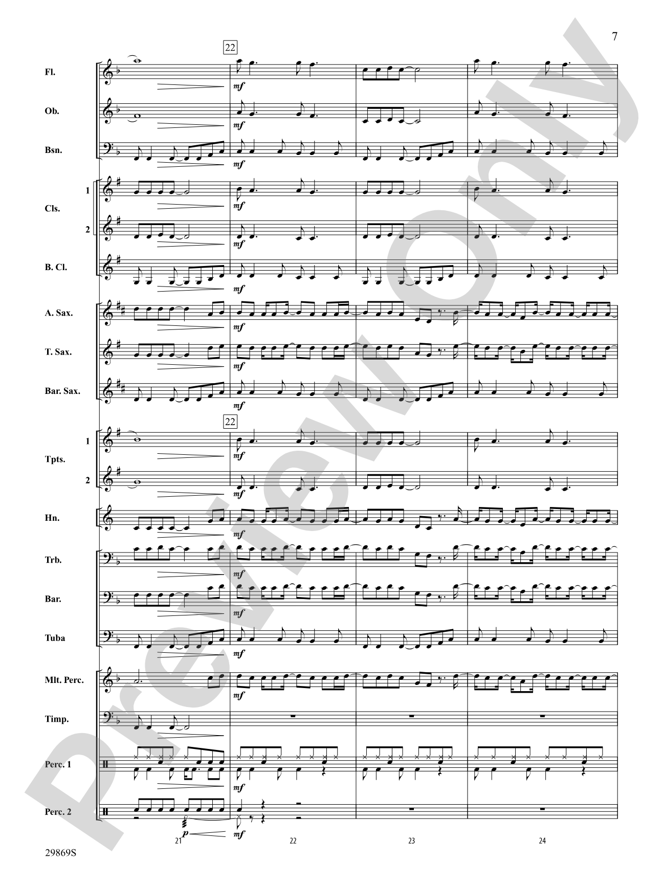 All Summer Long: Concert Band Conductor Score & Parts
