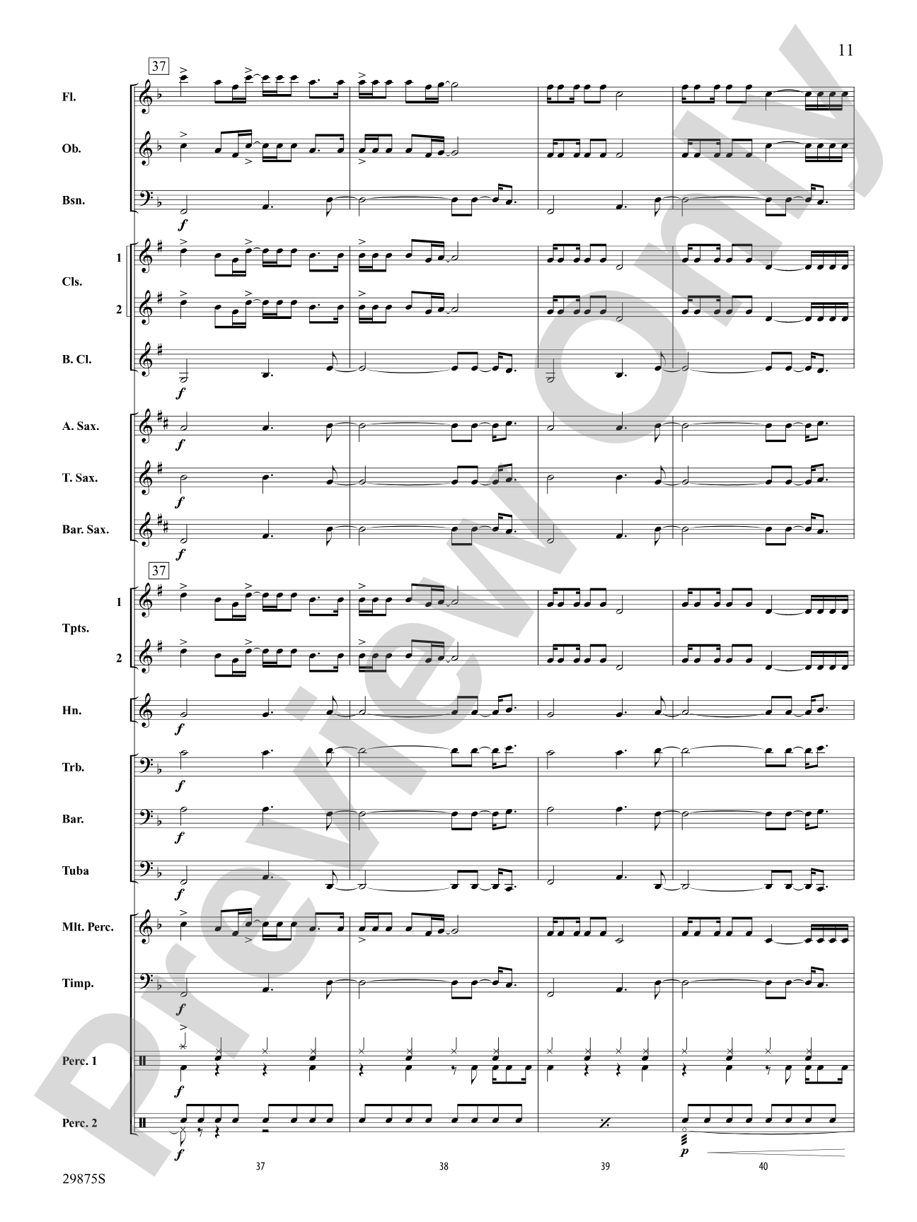 Party in the U.S.A.: Concert Band Conductor Score & Parts