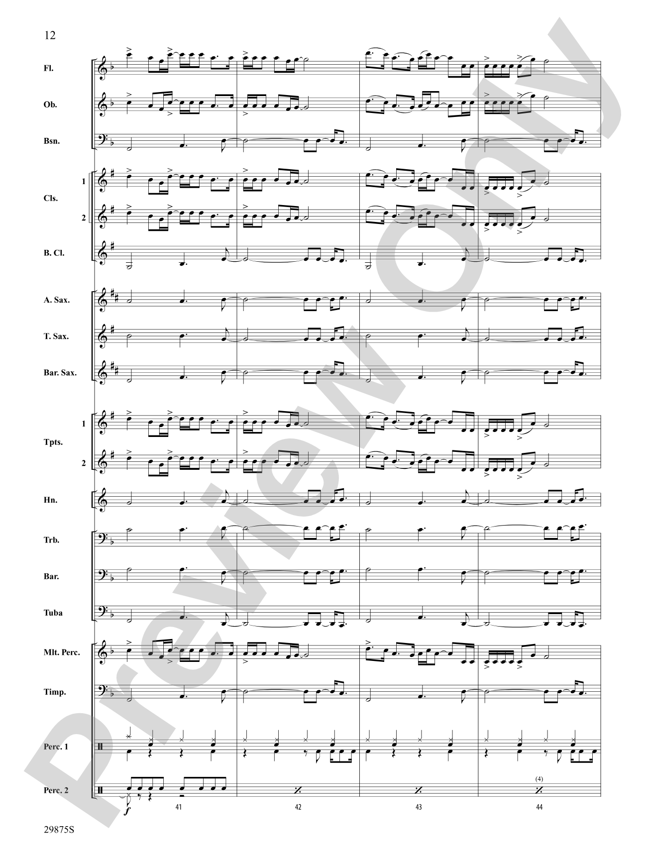 Party in the U.S.A.: Concert Band Conductor Score & Parts