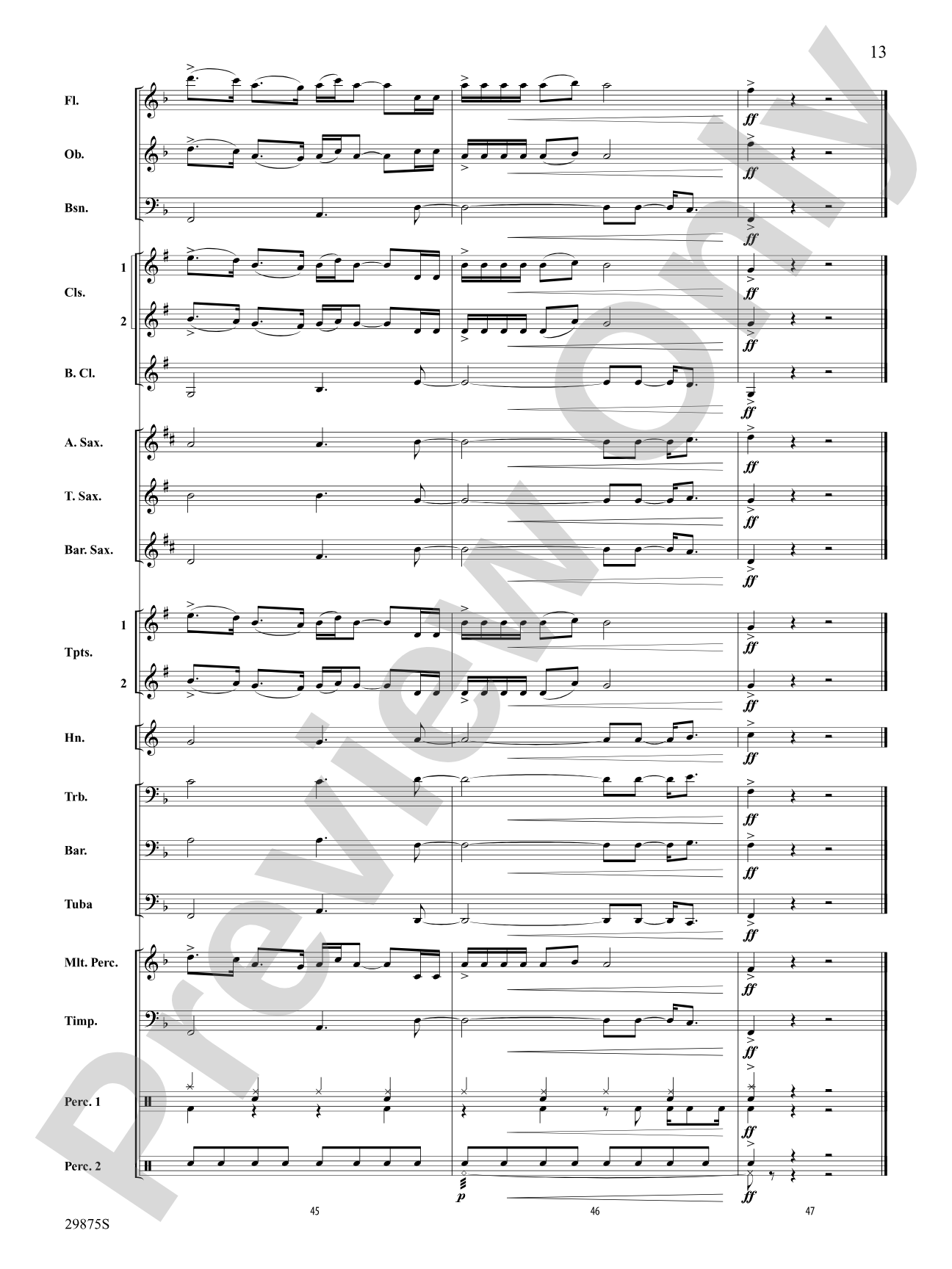 Party in the U.S.A.: Concert Band Conductor Score & Parts