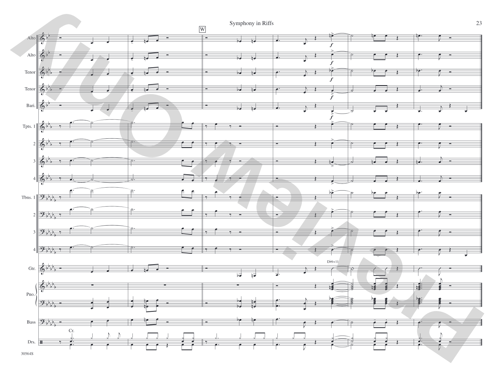 Symphony in Riffs: Jazz Ensemble Conductor Score & Parts
