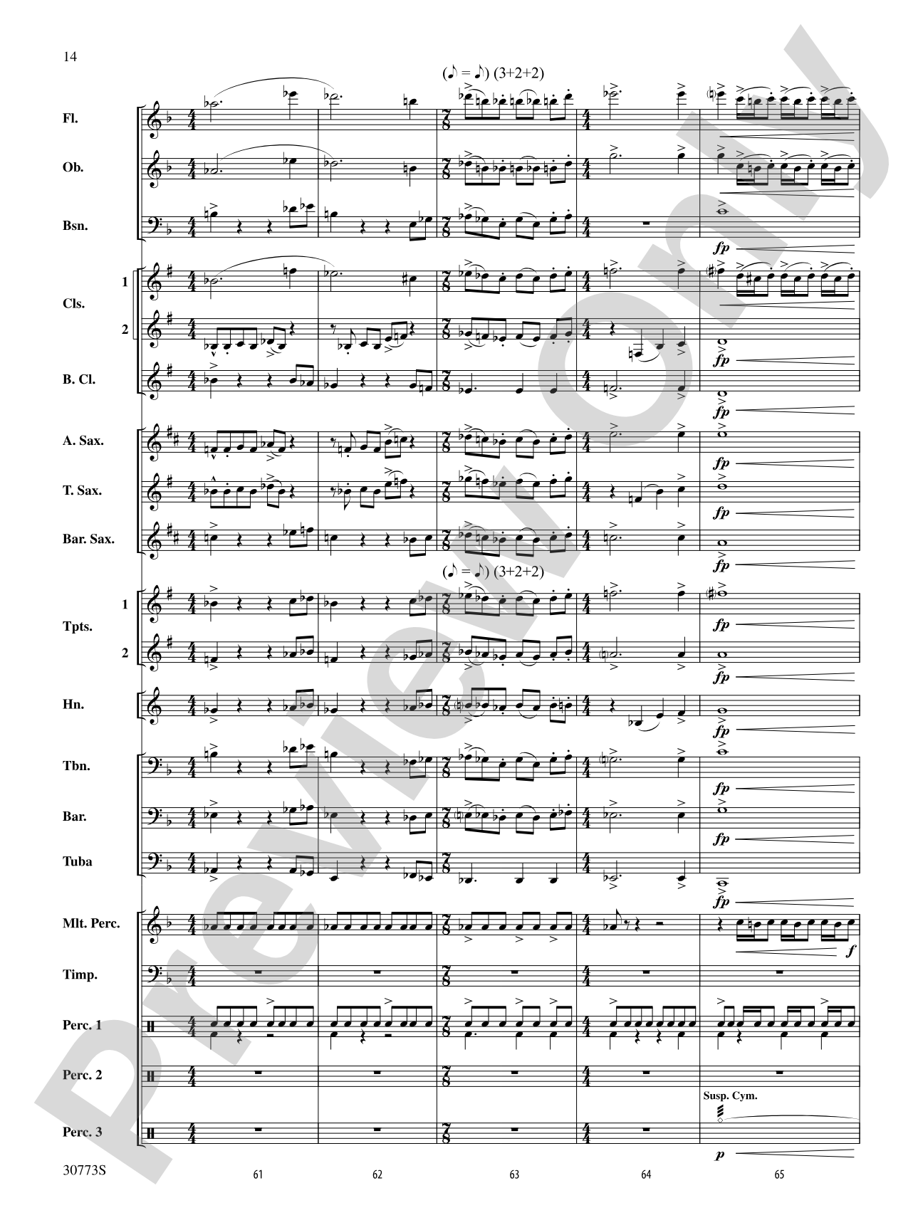Sun Peaks: Concert Band Conductor Score & Parts