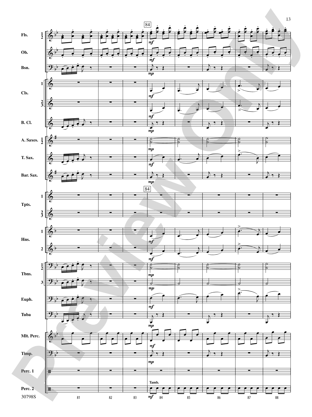 Finale (from Serenade for Strings in C Major, Op. 48, Movement #4 (Terma Russo)): Concert Band Conductor Score & Parts