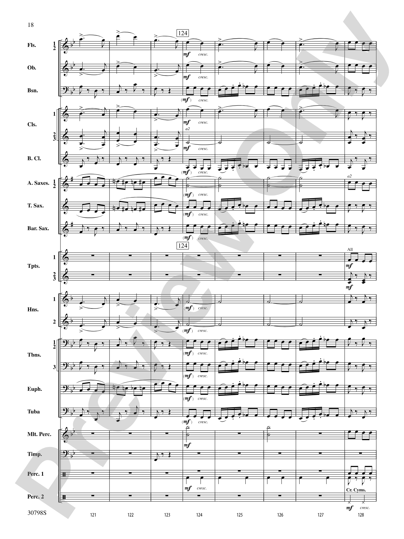 Finale (from Serenade for Strings in C Major, Op. 48, Movement #4 (Terma Russo)): Concert Band Conductor Score & Parts