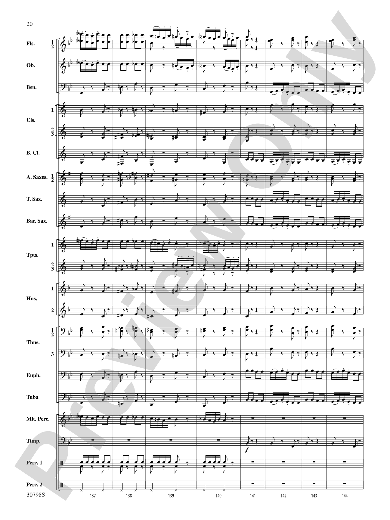 Finale (from Serenade for Strings in C Major, Op. 48, Movement #4 (Terma Russo)): Concert Band Conductor Score & Parts
